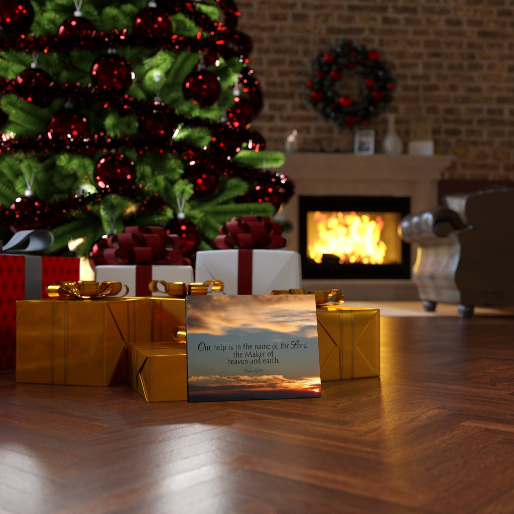 Scripture Walls Maker Heaven And Earth Psalm 124:8 Bible Verse Canvas Christian Wall Art Ready to Hang Unframed-Express Your Love Gifts