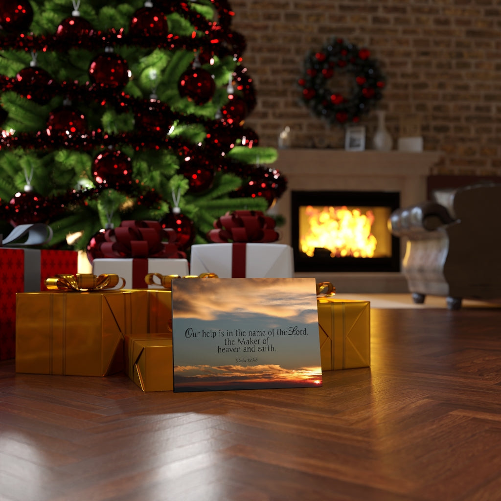 Scripture Walls Maker Heaven And Earth Psalm 124:8 Bible Verse Canvas Christian Wall Art Ready to Hang Unframed-Express Your Love Gifts