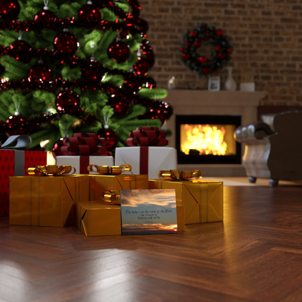 Scripture Walls Maker Heaven And Earth Psalm 124:8 Bible Verse Canvas Christian Wall Art Ready to Hang Unframed-Express Your Love Gifts