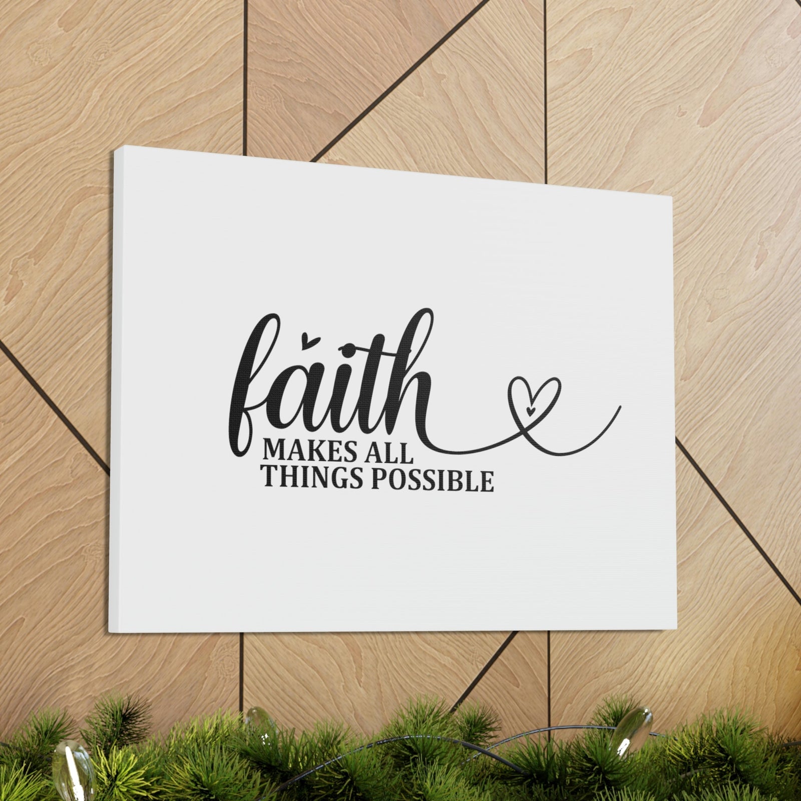 Scripture Walls Makes All Things Possible Matthew 19:26 Heart Christian Wall Art Bible Verse Print Ready to Hang Unframed-Express Your Love Gifts