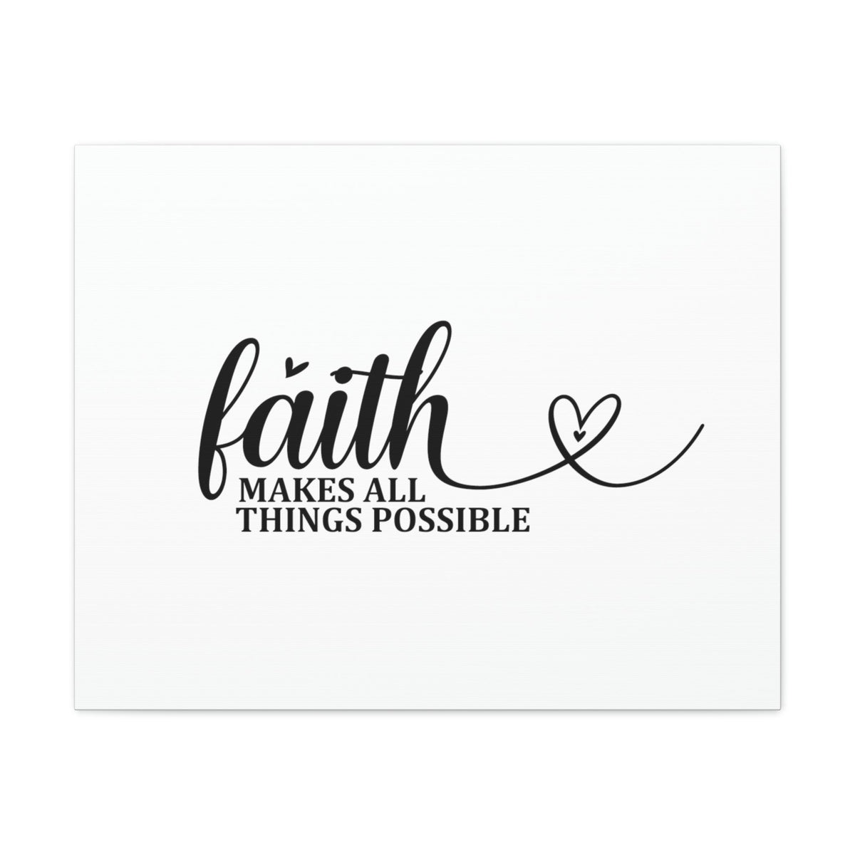Scripture Walls Makes All Things Possible Matthew 19:26 Heart Christian Wall Art Bible Verse Print Ready to Hang Unframed-Express Your Love Gifts