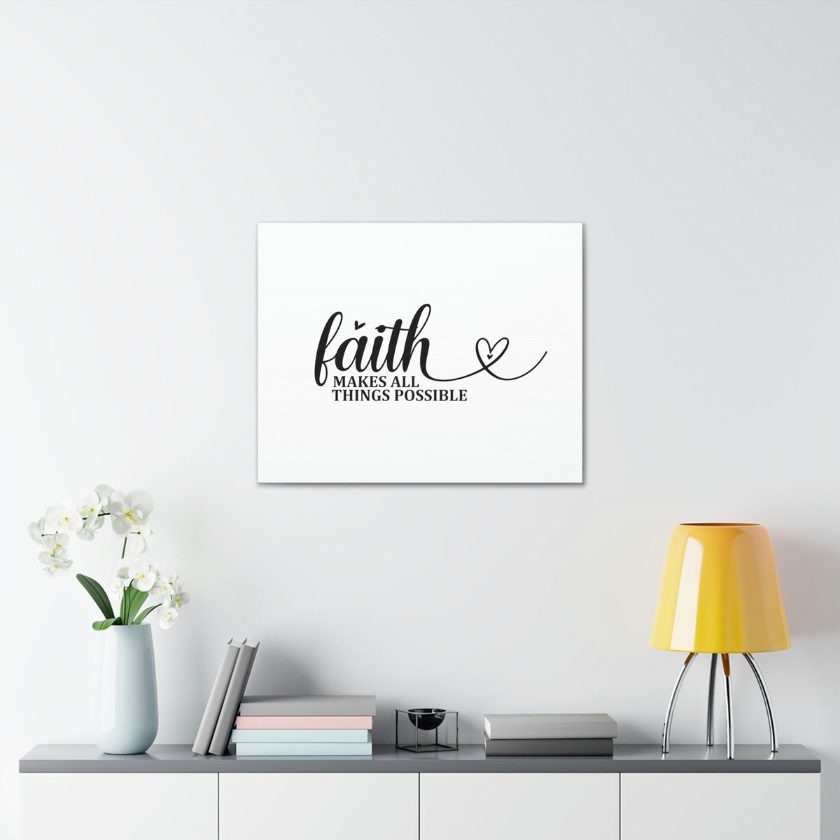 Scripture Walls Makes All Things Possible Matthew 19:26 Heart Christian Wall Art Bible Verse Print Ready to Hang Unframed-Express Your Love Gifts