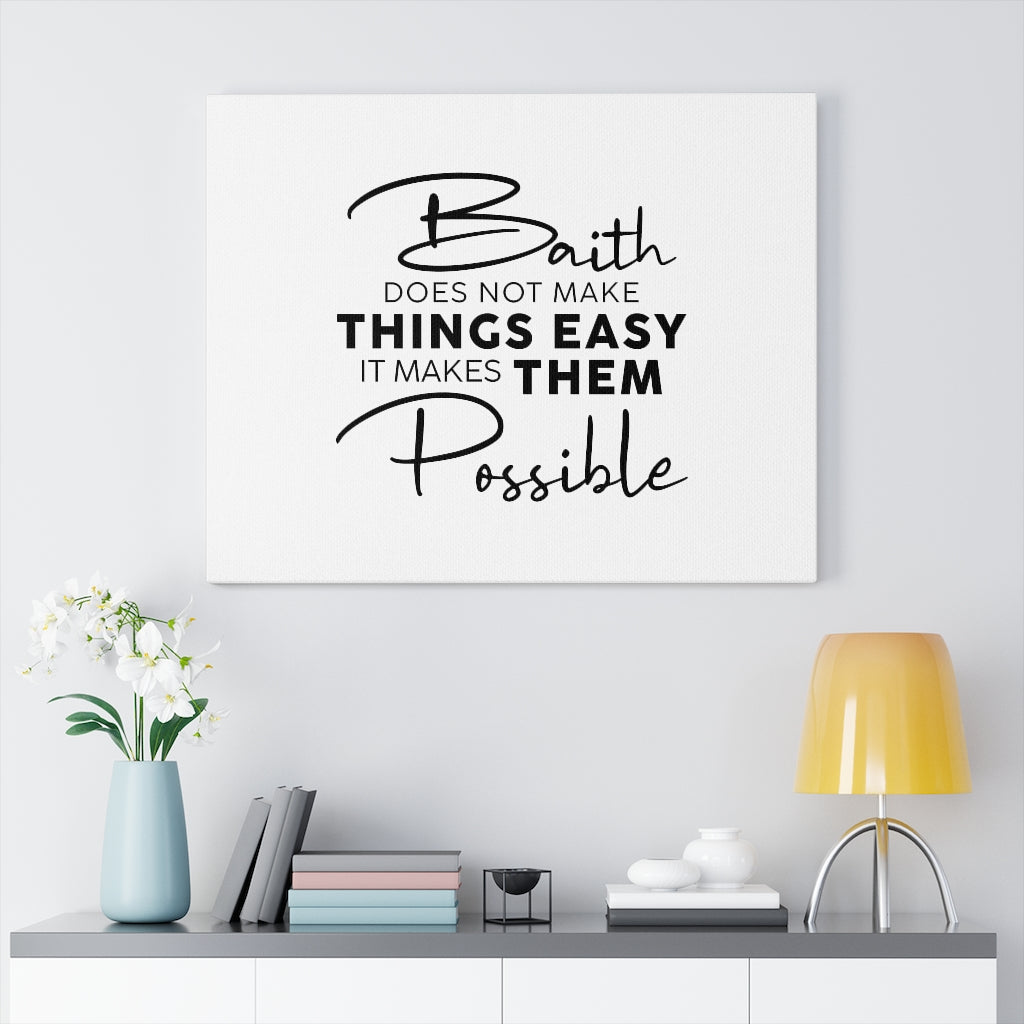 Scripture Walls Makes Them Possible Bible Verse Canvas Christian Wall Art Ready to Hang Unframed-Express Your Love Gifts