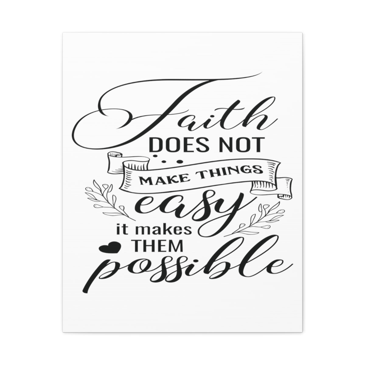 Scripture Walls Makes Them Possible Luke 1:37 Christian Wall Art Print Ready to Hang Unframed-Express Your Love Gifts