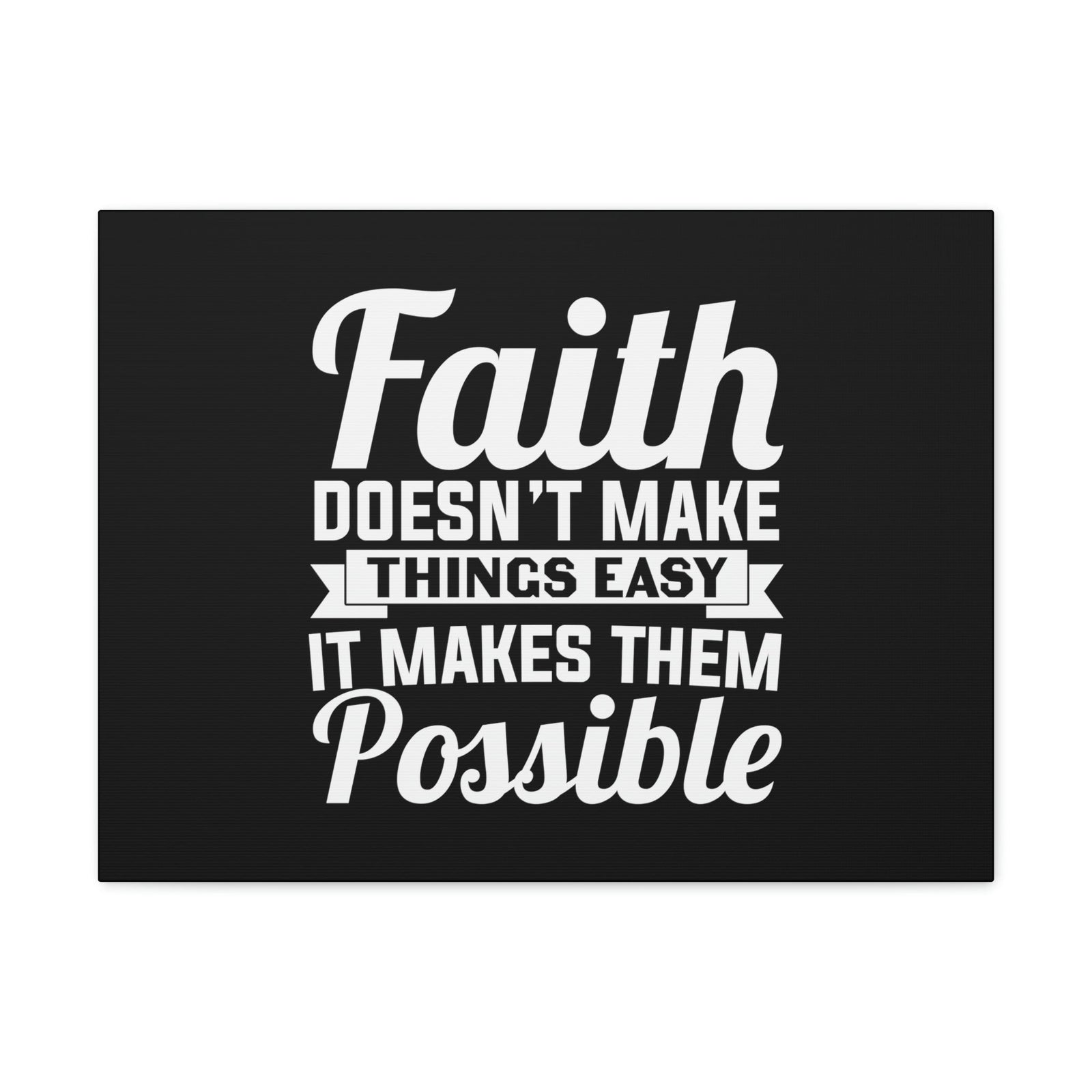 Scripture Walls Makes Them Possible Mark 9:23 White Banner Christian Wall Art Bible Verse Print Ready to Hang Unframed-Express Your Love Gifts