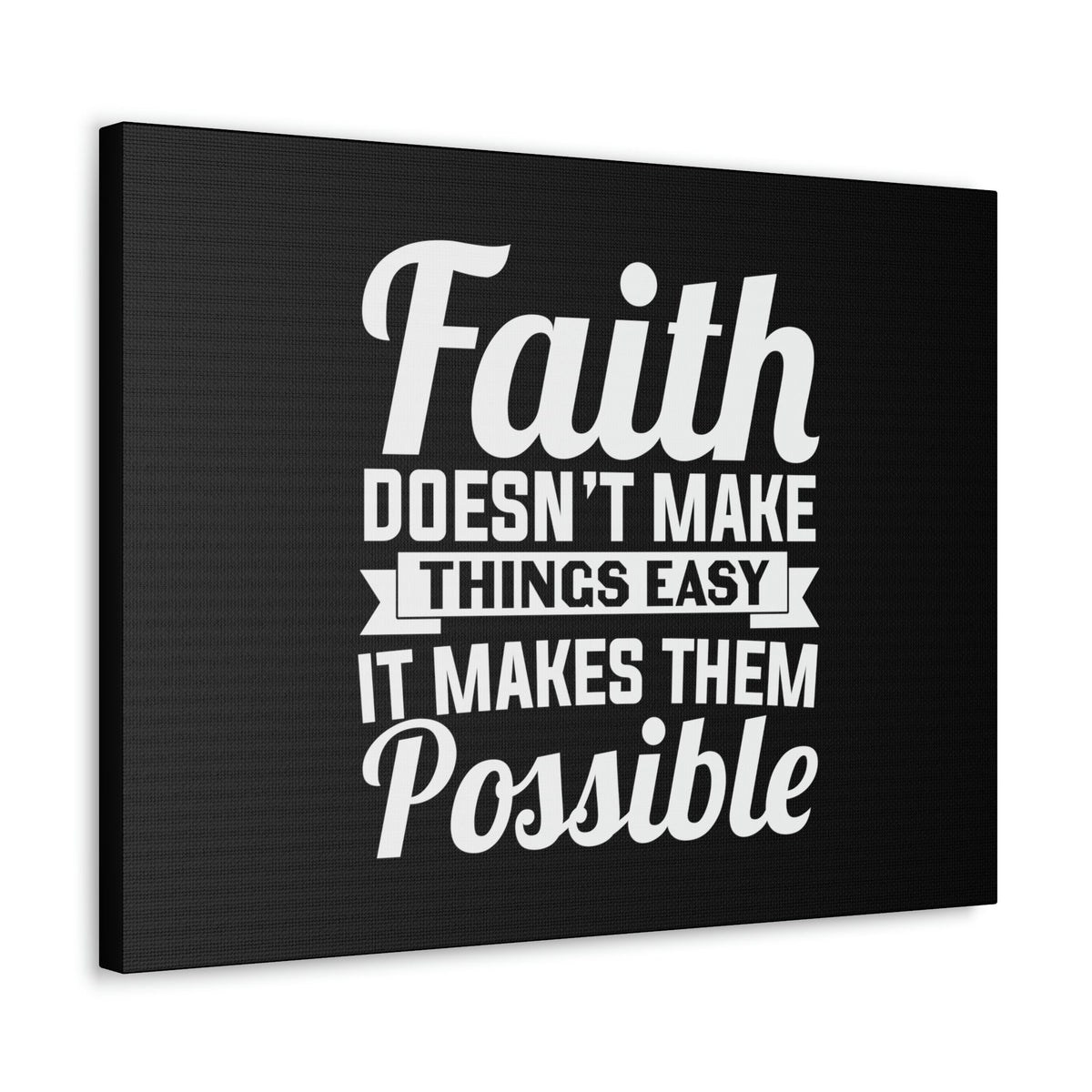 Scripture Walls Makes Them Possible Mark 9:23 White Banner Christian Wall Art Bible Verse Print Ready to Hang Unframed-Express Your Love Gifts