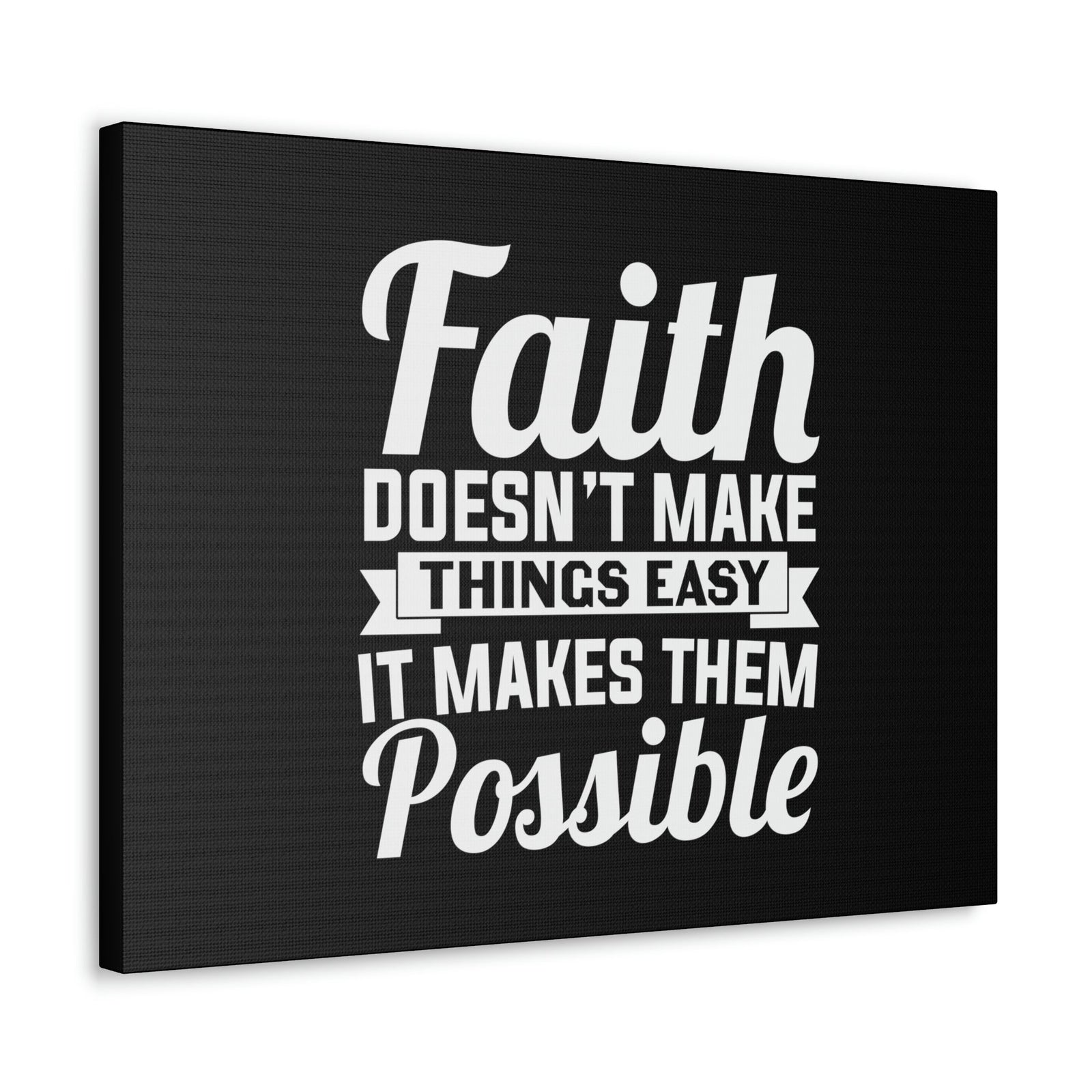 Scripture Walls Makes Them Possible Mark 9:23 White Banner Christian Wall Art Bible Verse Print Ready to Hang Unframed-Express Your Love Gifts