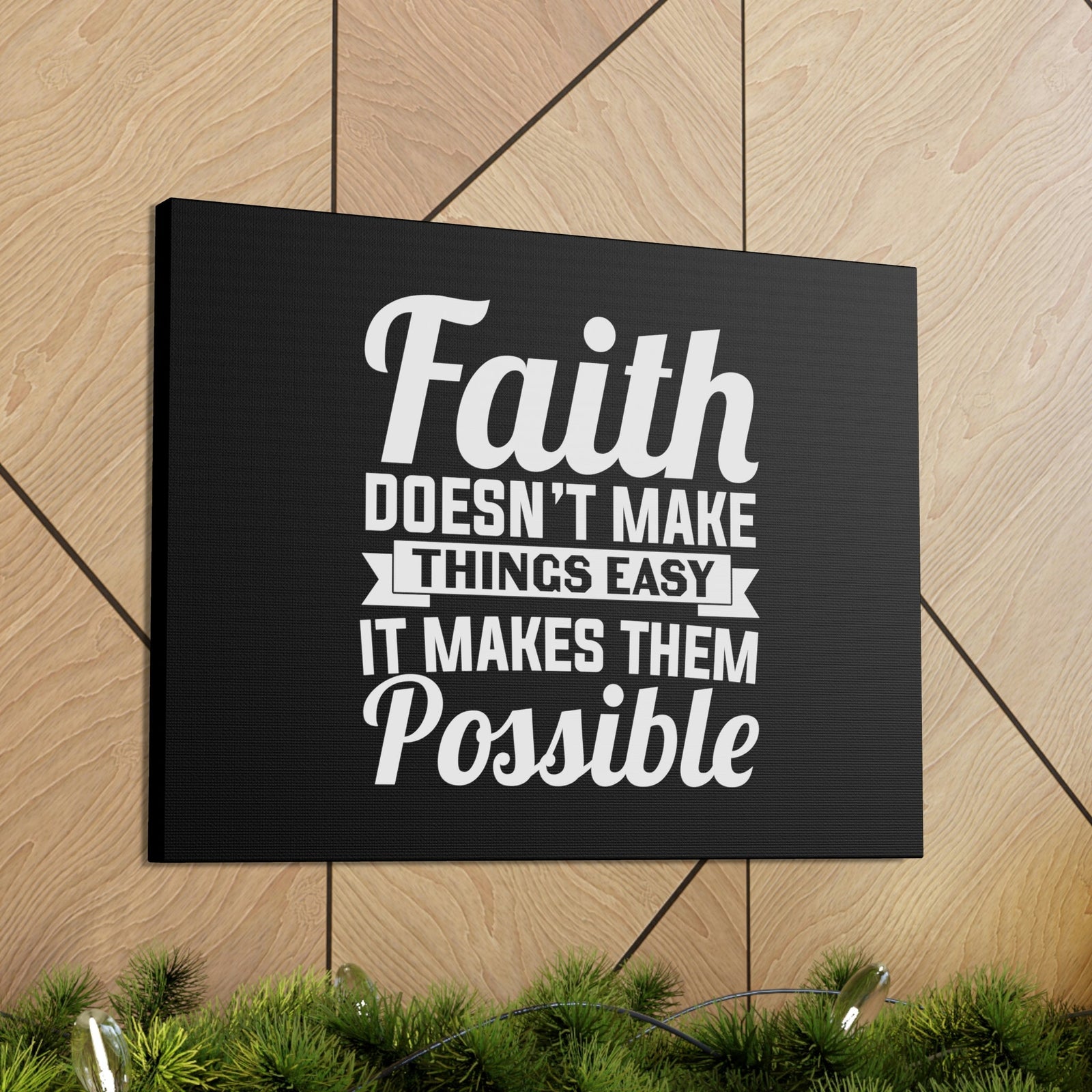 Scripture Walls Makes Them Possible Mark 9:23 White Banner Christian Wall Art Bible Verse Print Ready to Hang Unframed-Express Your Love Gifts