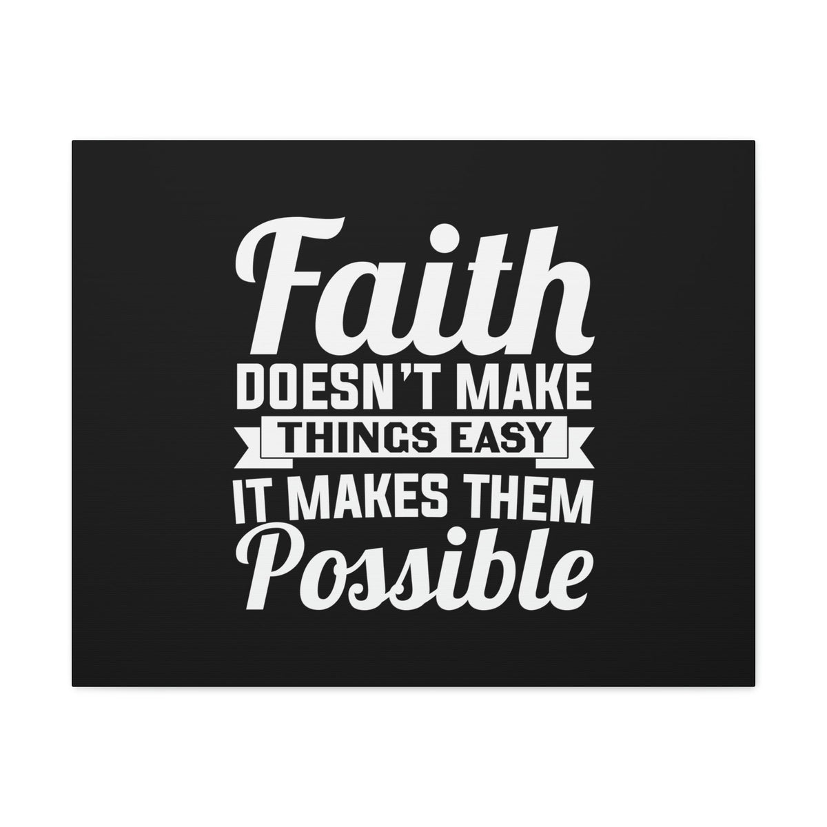 Scripture Walls Makes Them Possible Mark 9:23 White Banner Christian Wall Art Bible Verse Print Ready to Hang Unframed-Express Your Love Gifts