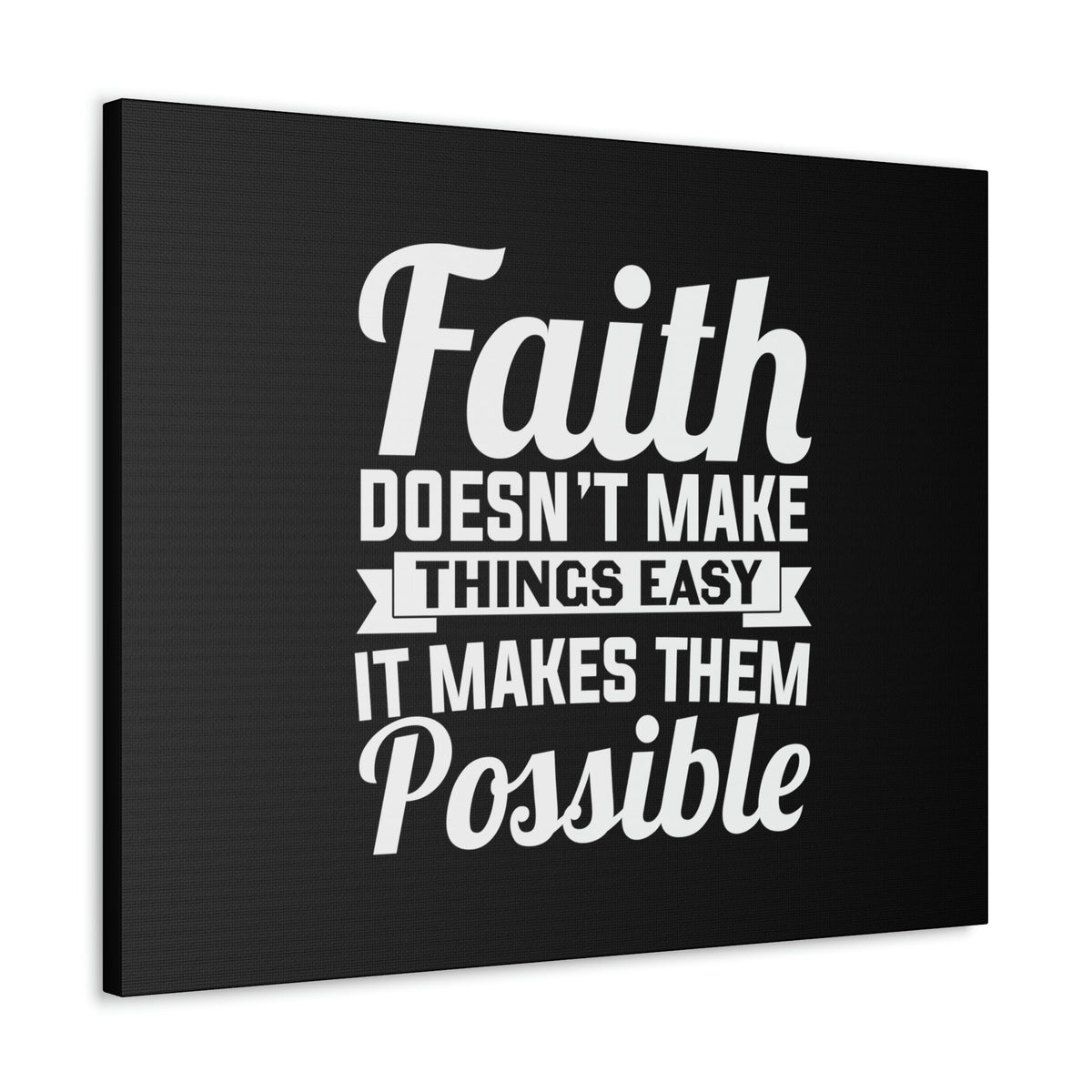 Scripture Walls Makes Them Possible Mark 9:23 White Banner Christian Wall Art Bible Verse Print Ready to Hang Unframed-Express Your Love Gifts