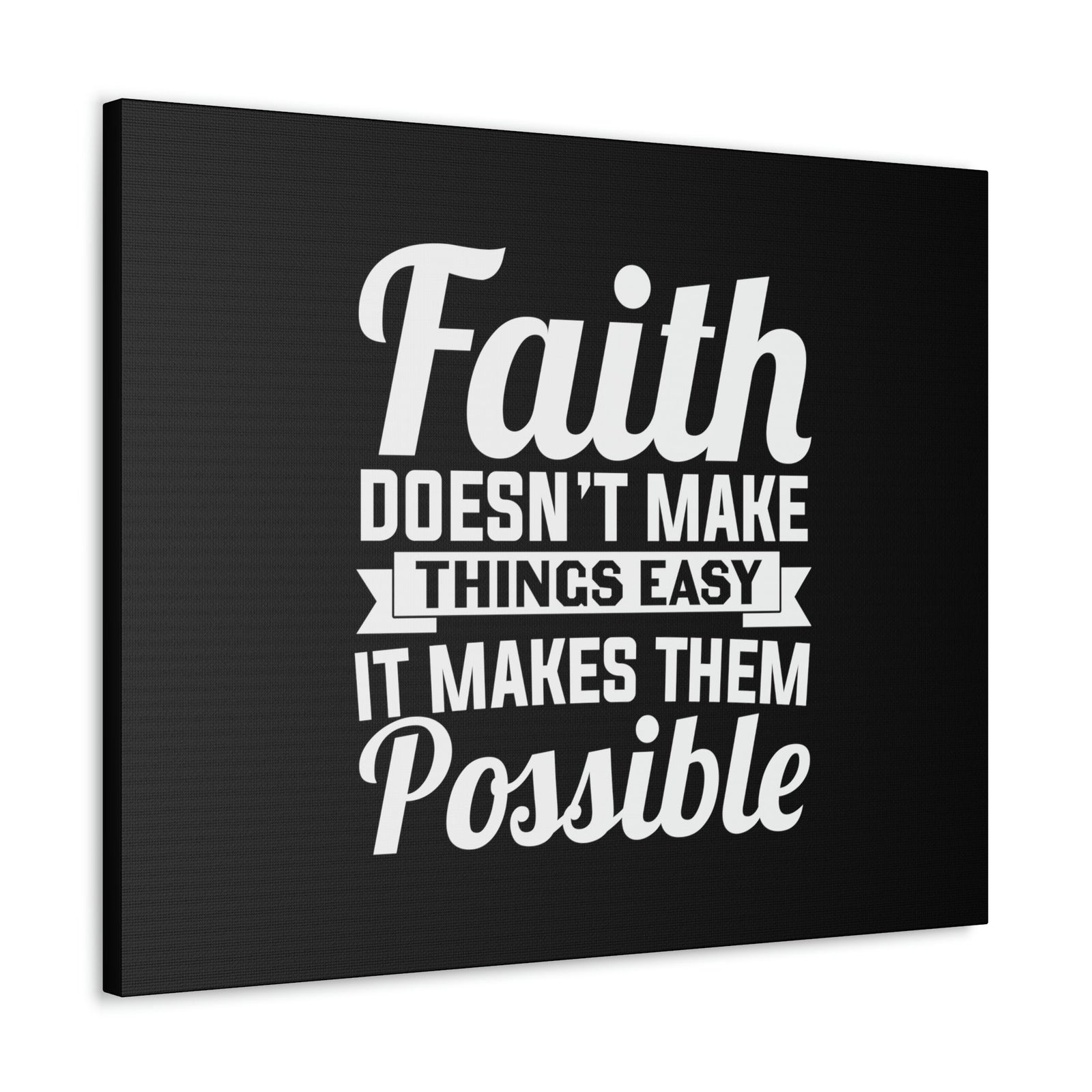 Scripture Walls Makes Them Possible Mark 9:23 White Banner Christian Wall Art Bible Verse Print Ready to Hang Unframed-Express Your Love Gifts