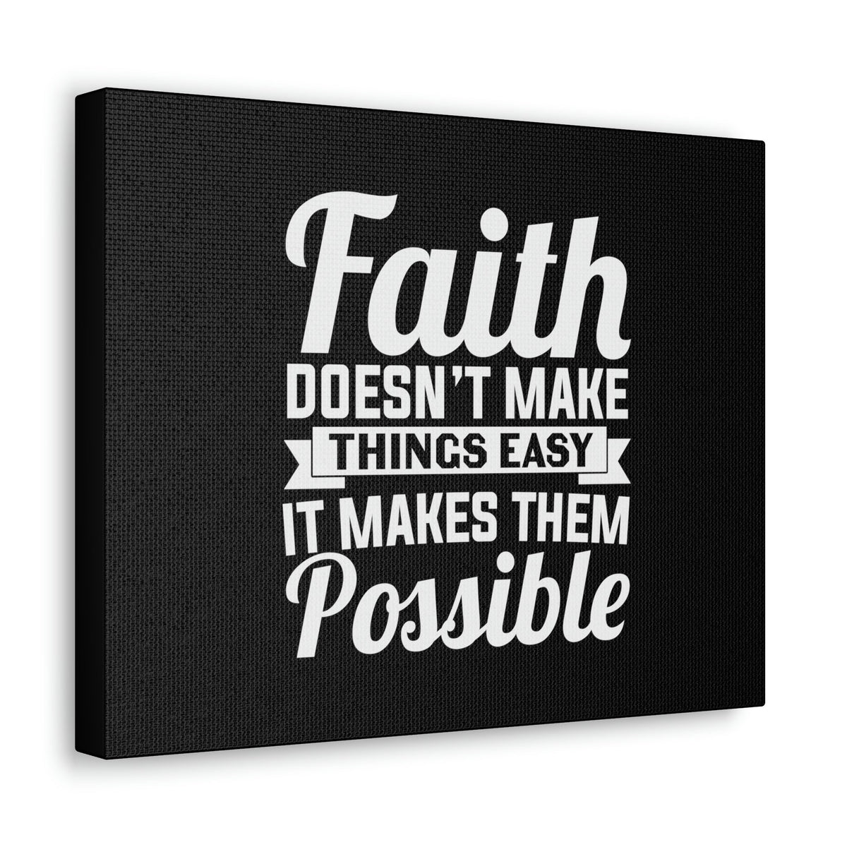 Scripture Walls Makes Them Possible Mark 9:23 White Banner Christian Wall Art Bible Verse Print Ready to Hang Unframed-Express Your Love Gifts