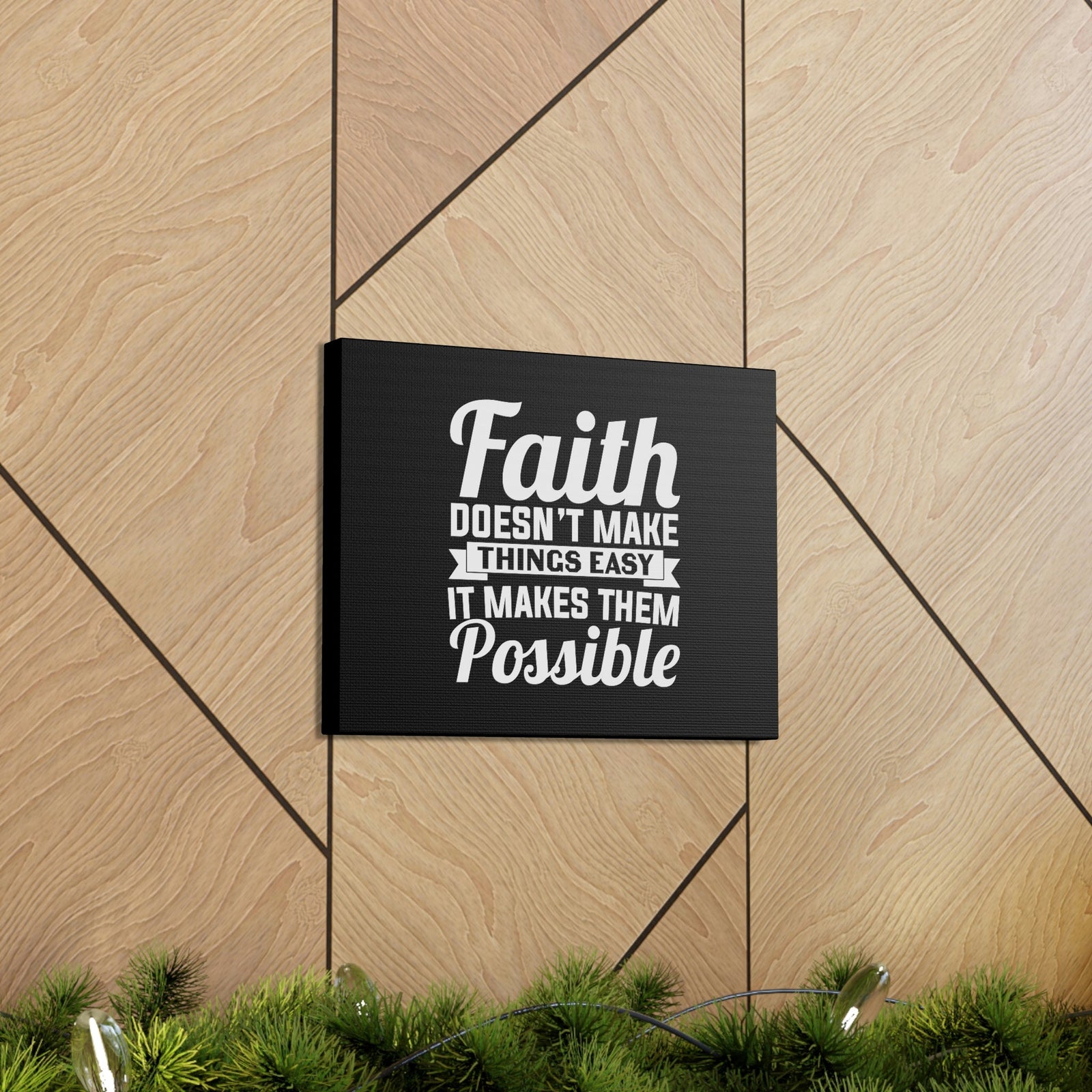 Scripture Walls Makes Them Possible Mark 9:23 White Banner Christian Wall Art Bible Verse Print Ready to Hang Unframed-Express Your Love Gifts