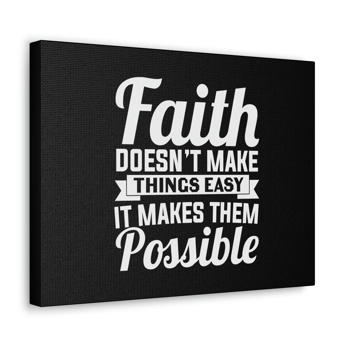 Scripture Walls Makes Them Possible Mark 9:23 White Banner Christian Wall Art Bible Verse Print Ready to Hang Unframed-Express Your Love Gifts