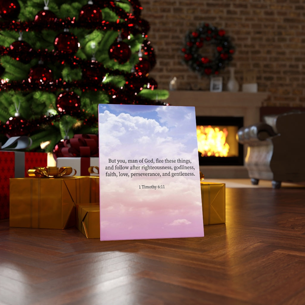 Scripture Walls Man of God 1 Timothy 6:11 Bible Verse Canvas Christian Wall Art Ready to Hang Unframed-Express Your Love Gifts