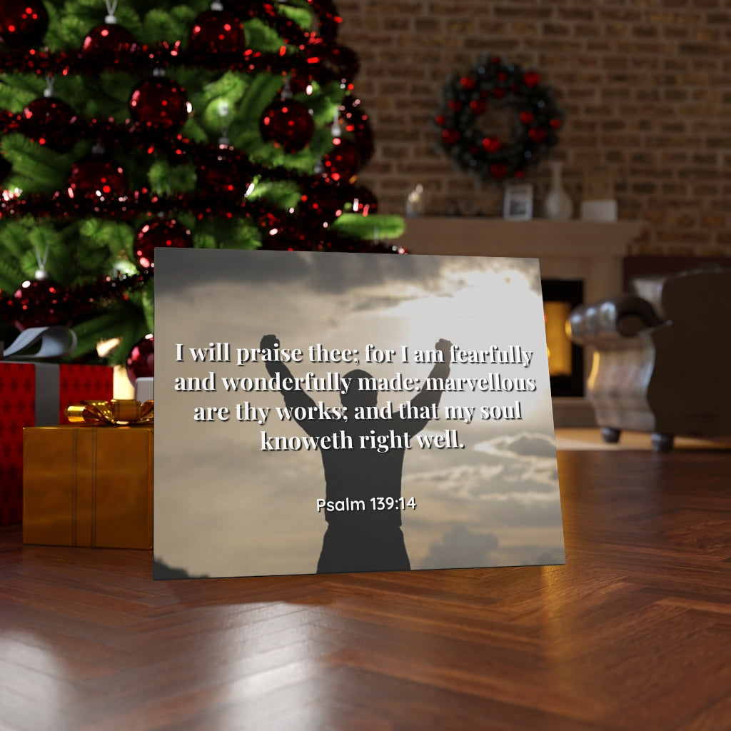 Scripture Walls Marvellous Psalms 139:14 Bible Verse Canvas Christian Wall Art Ready to Hang Unframed-Express Your Love Gifts