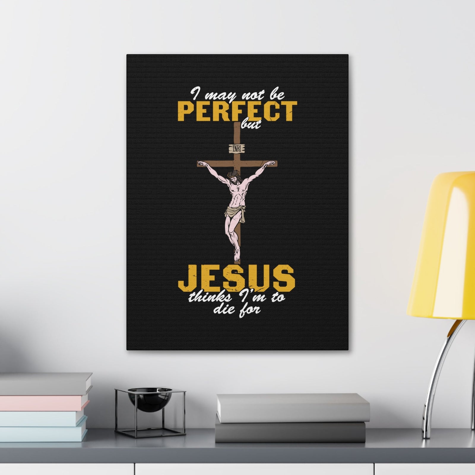 Scripture Walls May Not Be Perfect Romans 10:9 Christian Wall Art Bible Verse Print Ready to Hang Unframed-Express Your Love Gifts