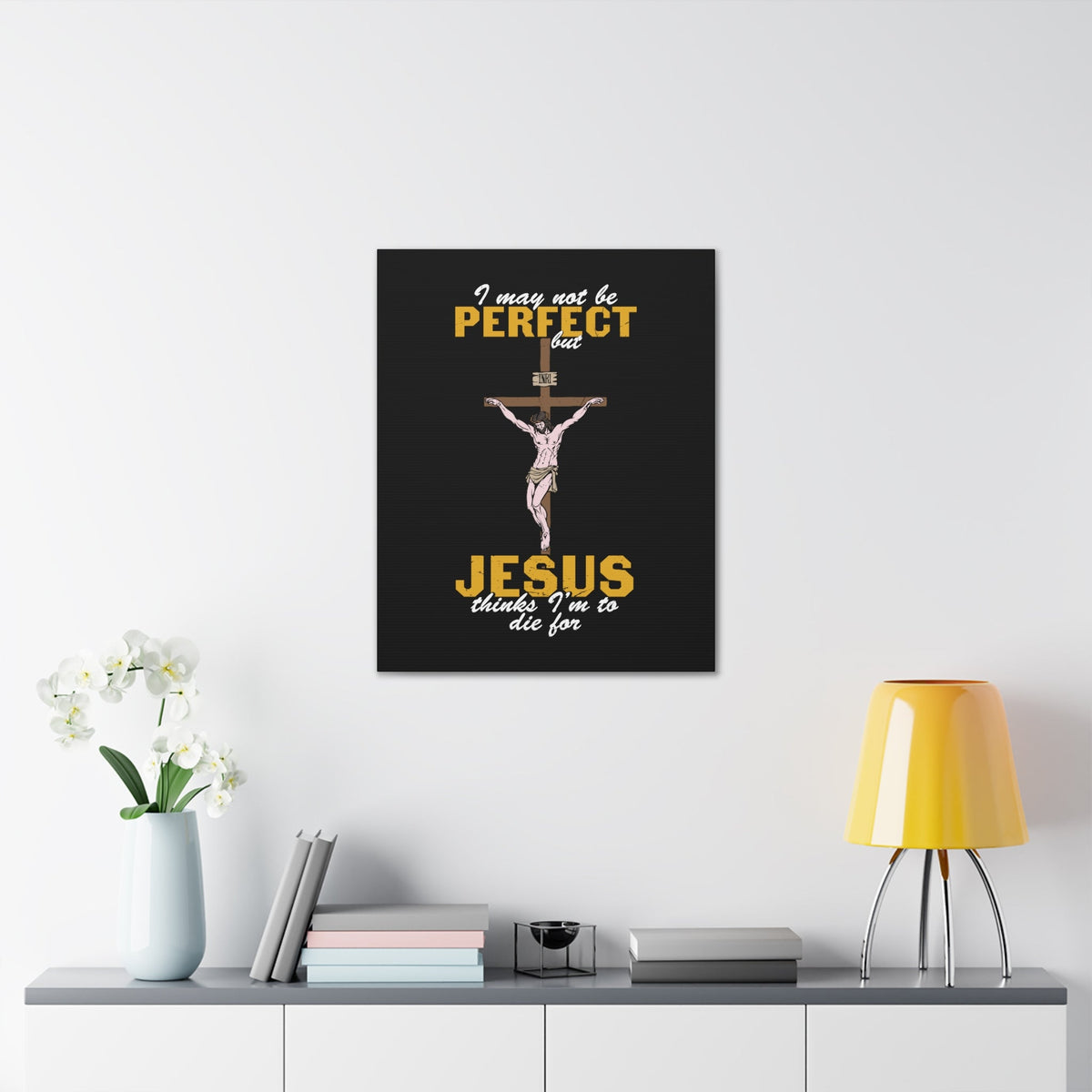 Scripture Walls May Not Be Perfect Romans 10:9 Christian Wall Art Bible Verse Print Ready to Hang Unframed-Express Your Love Gifts