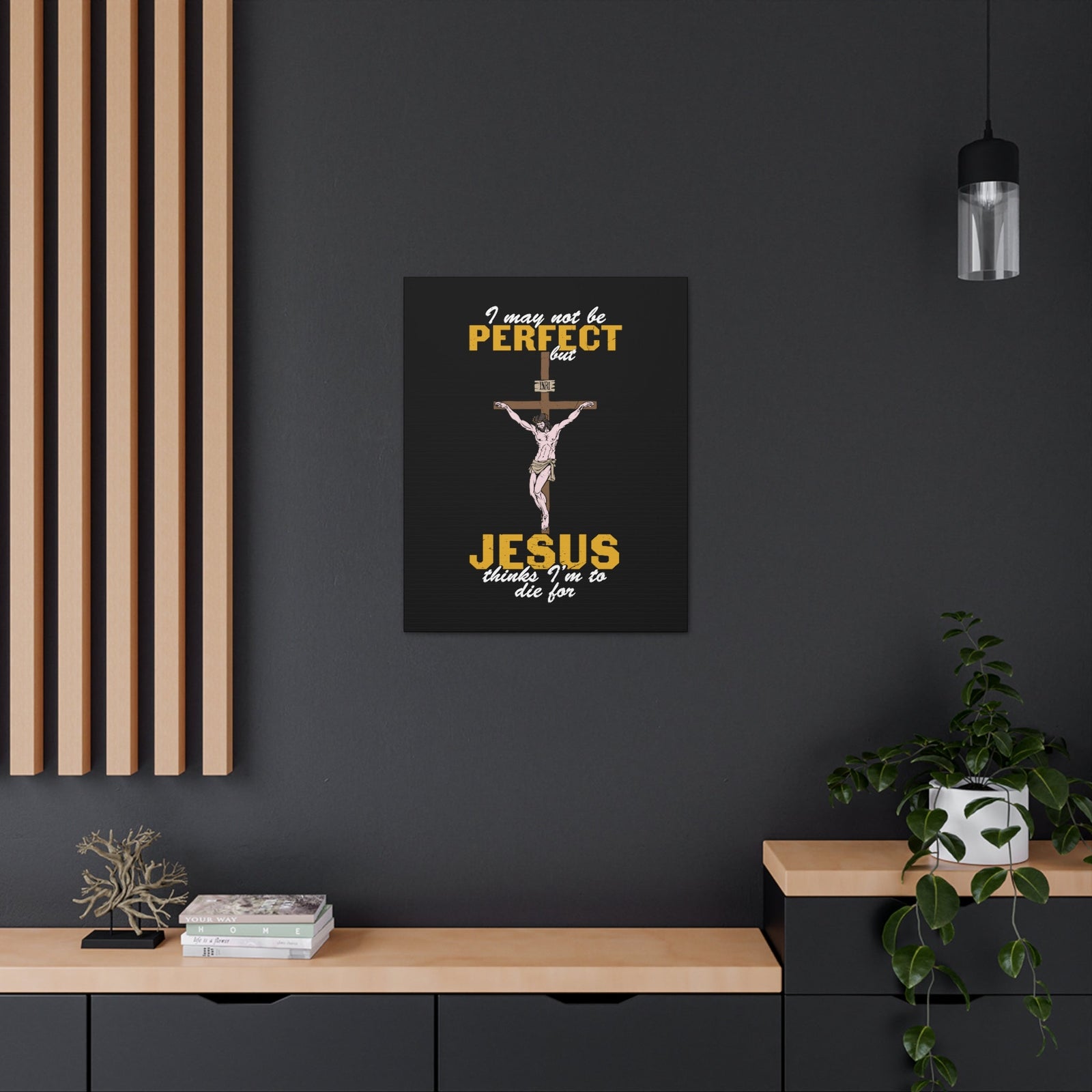 Scripture Walls May Not Be Perfect Romans 10:9 Christian Wall Art Bible Verse Print Ready to Hang Unframed-Express Your Love Gifts