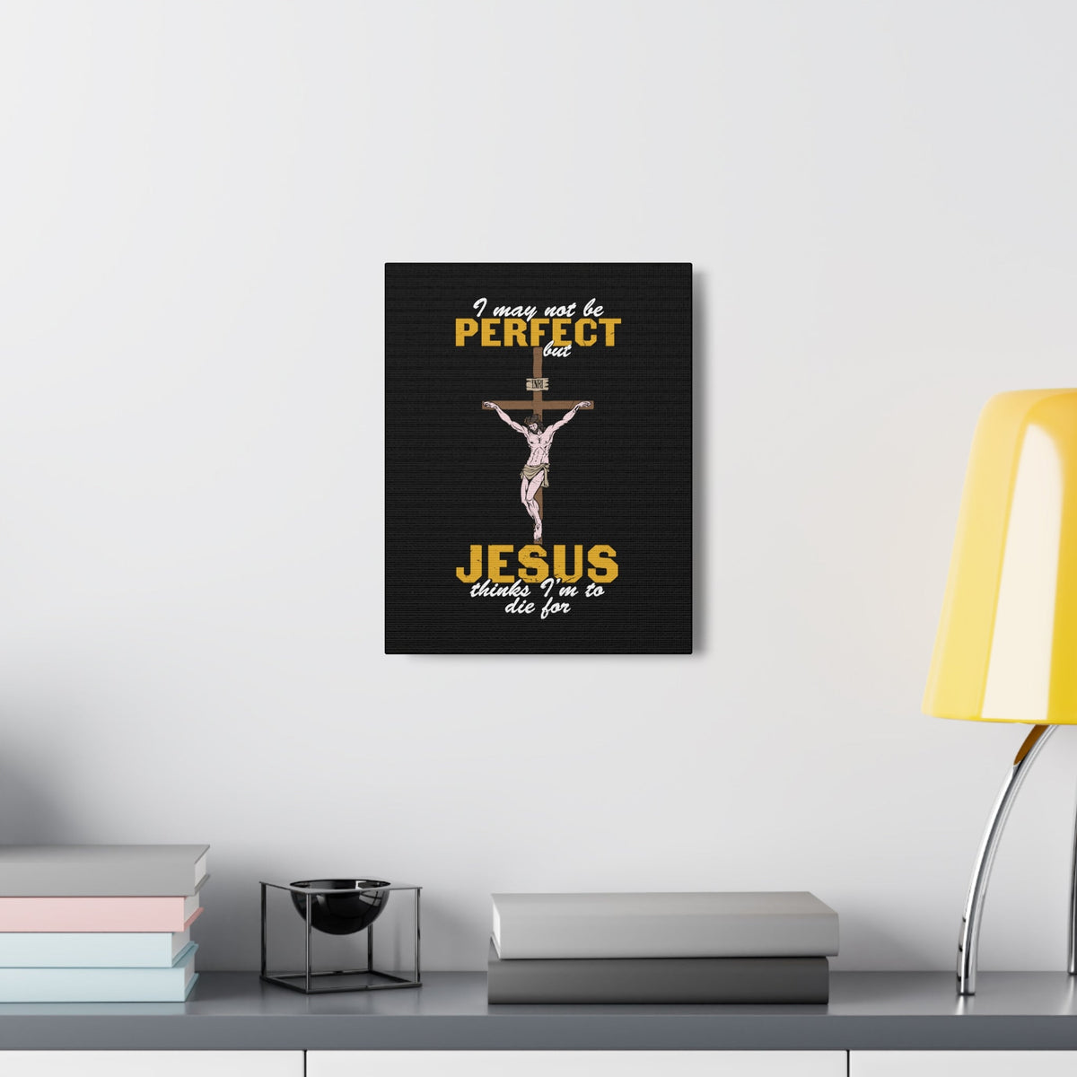 Scripture Walls May Not Be Perfect Romans 10:9 Christian Wall Art Bible Verse Print Ready to Hang Unframed-Express Your Love Gifts