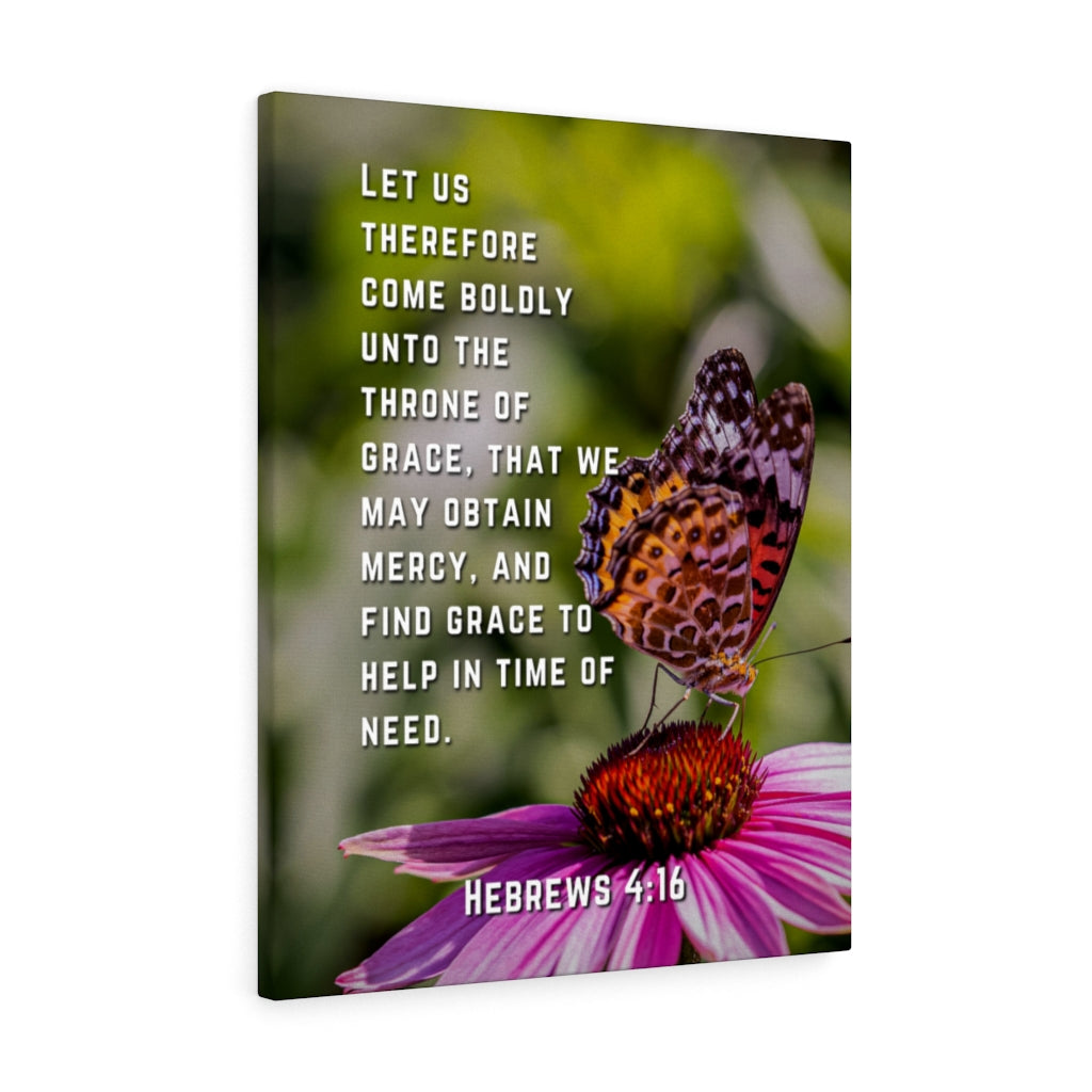 Scripture Walls May Obtain Mercy Hebrews 4:16 Bible Verse Canvas Christian Wall Art Ready to Hang Unframed-Express Your Love Gifts
