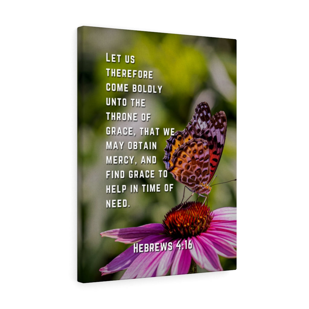 Scripture Walls May Obtain Mercy Hebrews 4:16 Bible Verse Canvas Christian Wall Art Ready to Hang Unframed-Express Your Love Gifts