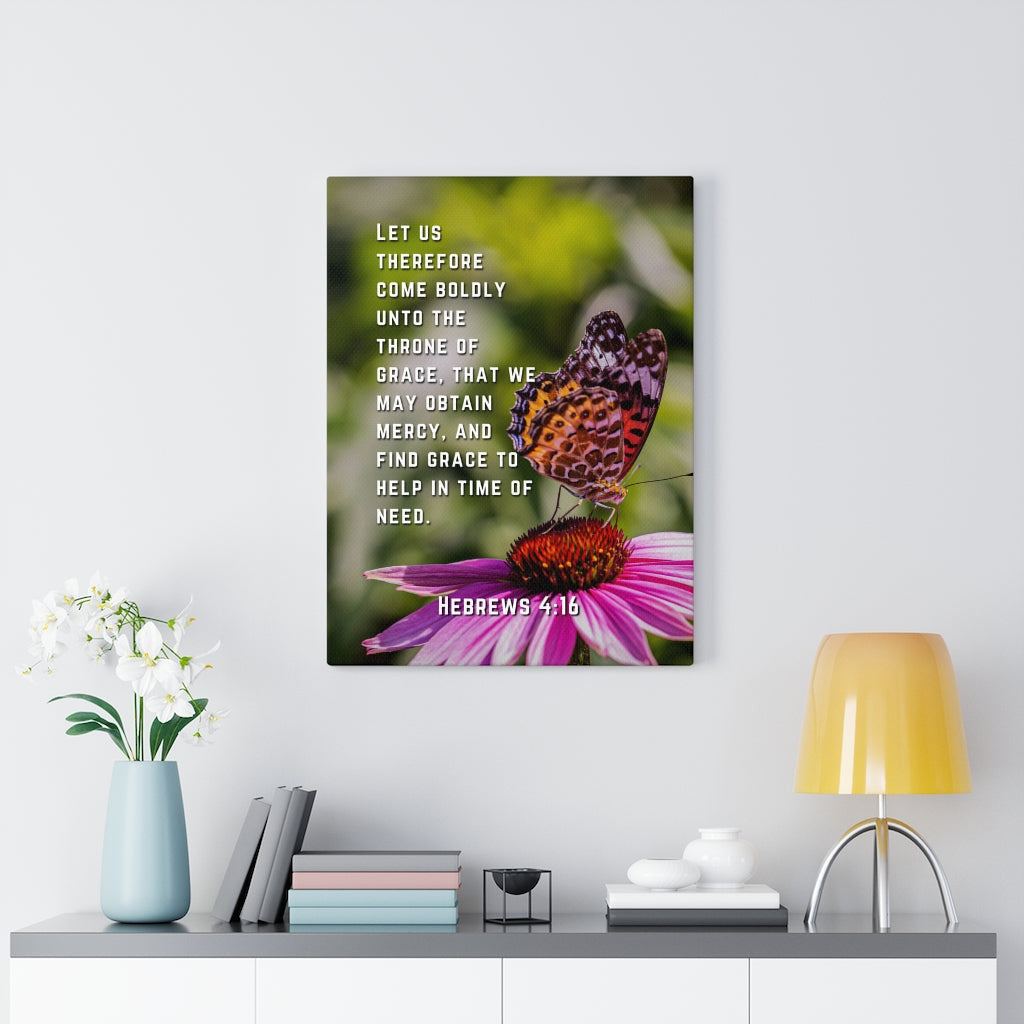 Scripture Walls May Obtain Mercy Hebrews 4:16 Bible Verse Canvas Christian Wall Art Ready to Hang Unframed-Express Your Love Gifts