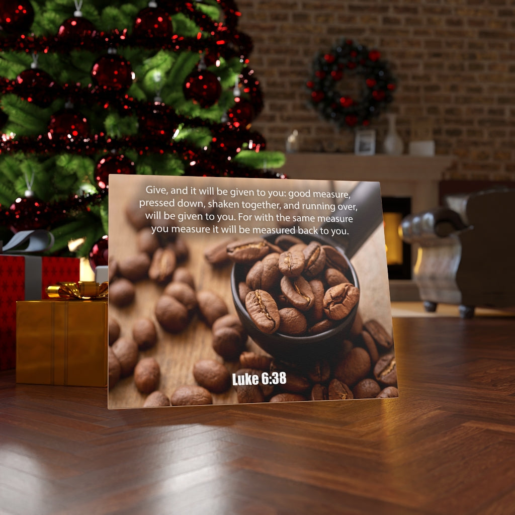 Scripture Walls Measure Luke 6:38 Bible Verse Canvas Christian Wall Art Ready to Hang Unframed-Express Your Love Gifts