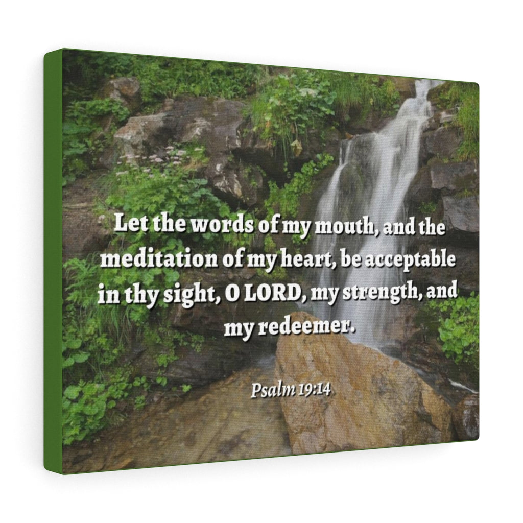 Scripture Walls Meditation Of My Heart Psalm 19:14 Bible Verse Canvas Christian Wall Art Ready to Hang Unframed-Express Your Love Gifts
