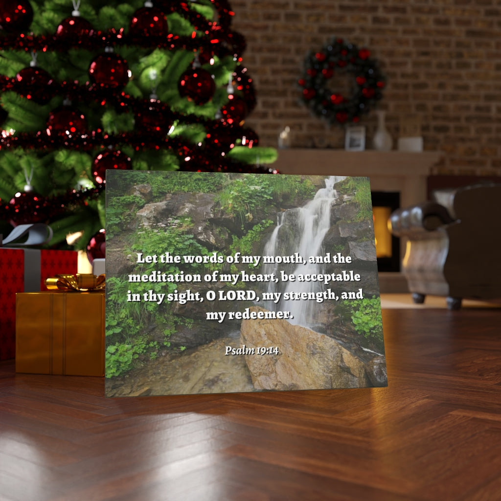 Scripture Walls Meditation Of My Heart Psalm 19:14 Bible Verse Canvas Christian Wall Art Ready to Hang Unframed-Express Your Love Gifts