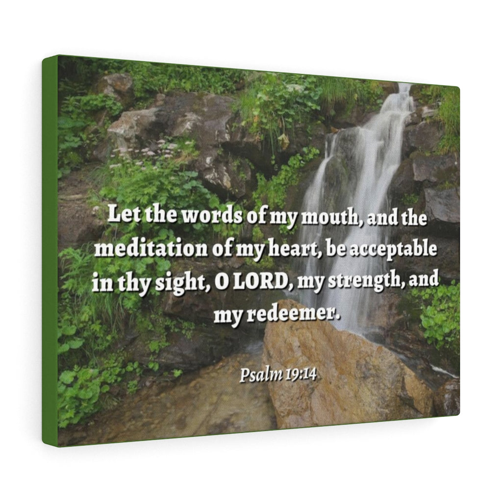 Scripture Walls Meditation Of My Heart Psalm 19:14 Bible Verse Canvas Christian Wall Art Ready to Hang Unframed-Express Your Love Gifts