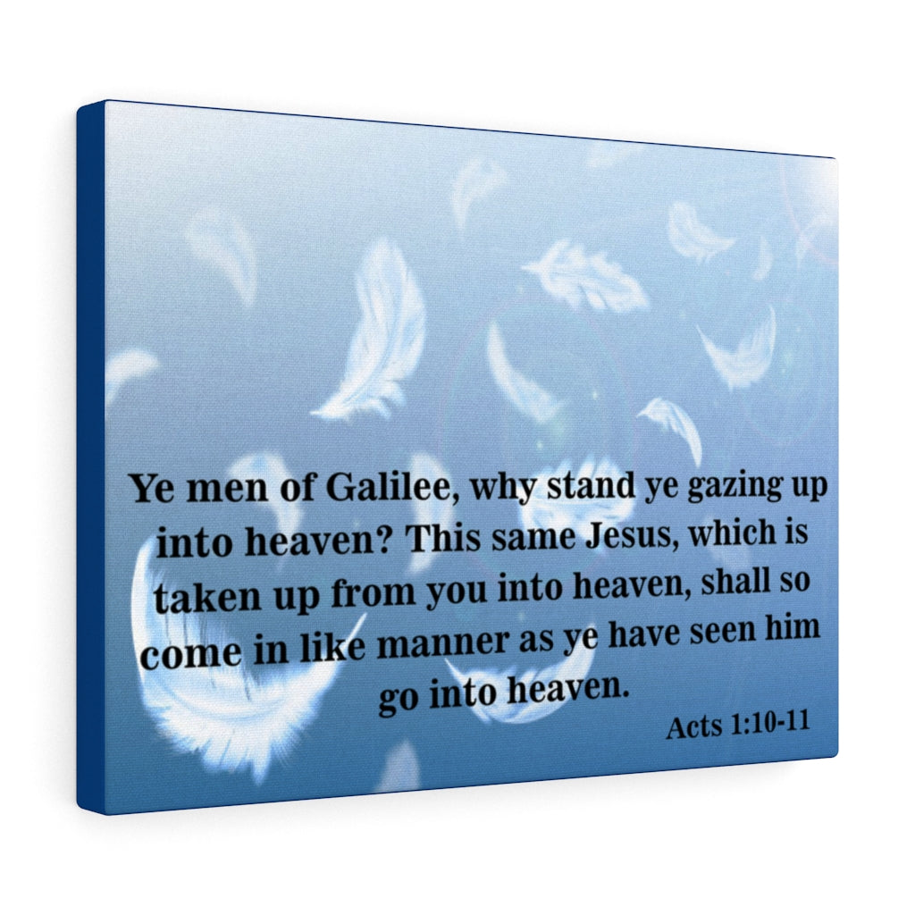 Scripture Walls Men of Galilee Acts 1:10-11 Bible Verse Canvas Christian Wall Art Ready to Hang Unframed-Express Your Love Gifts