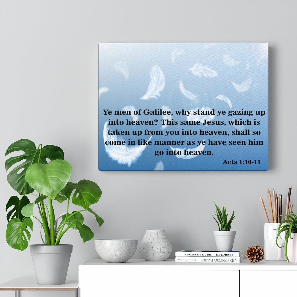 Scripture Walls Men of Galilee Acts 1:10-11 Bible Verse Canvas Christian Wall Art Ready to Hang Unframed-Express Your Love Gifts