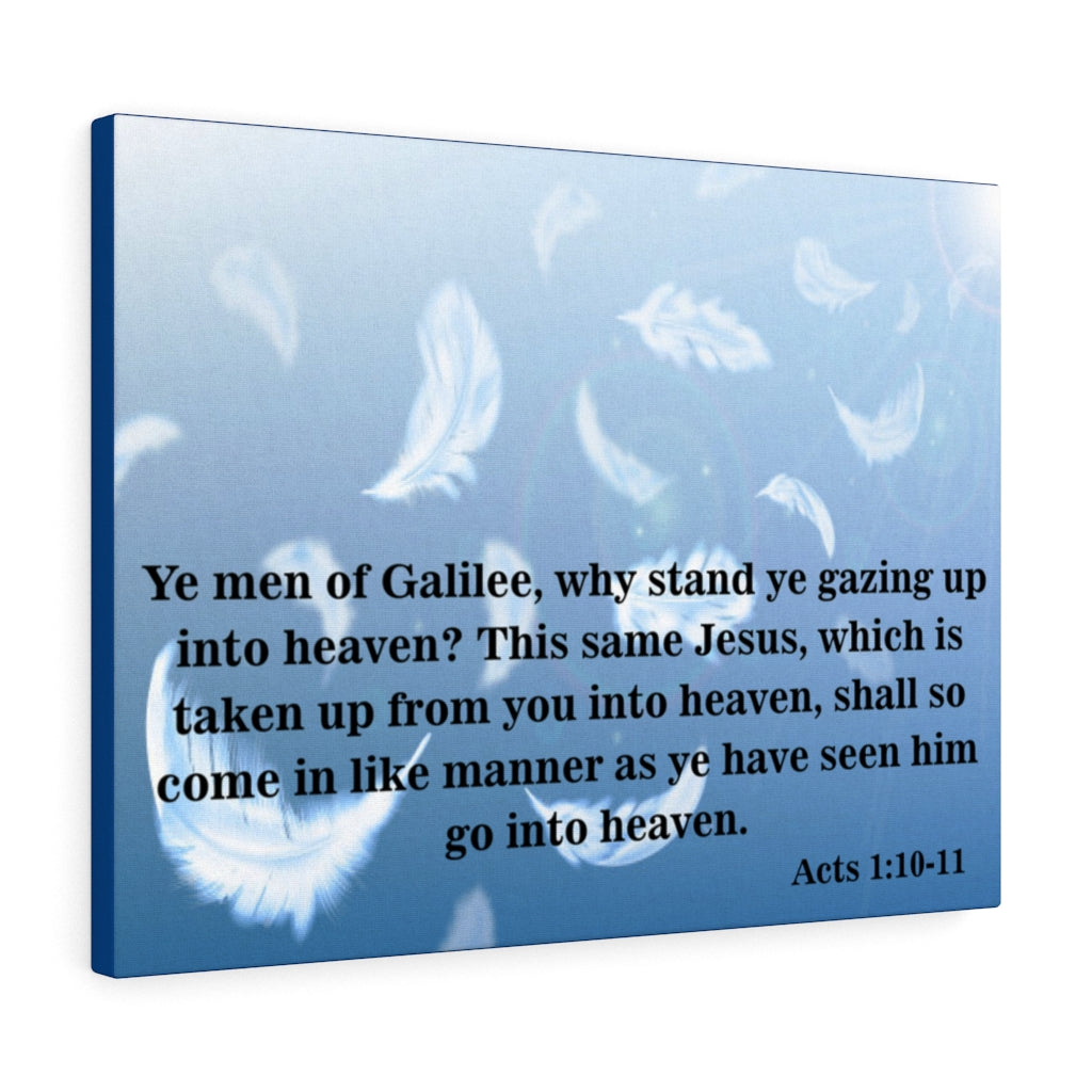 Scripture Walls Men of Galilee Acts 1:10-11 Bible Verse Canvas Christian Wall Art Ready to Hang Unframed-Express Your Love Gifts