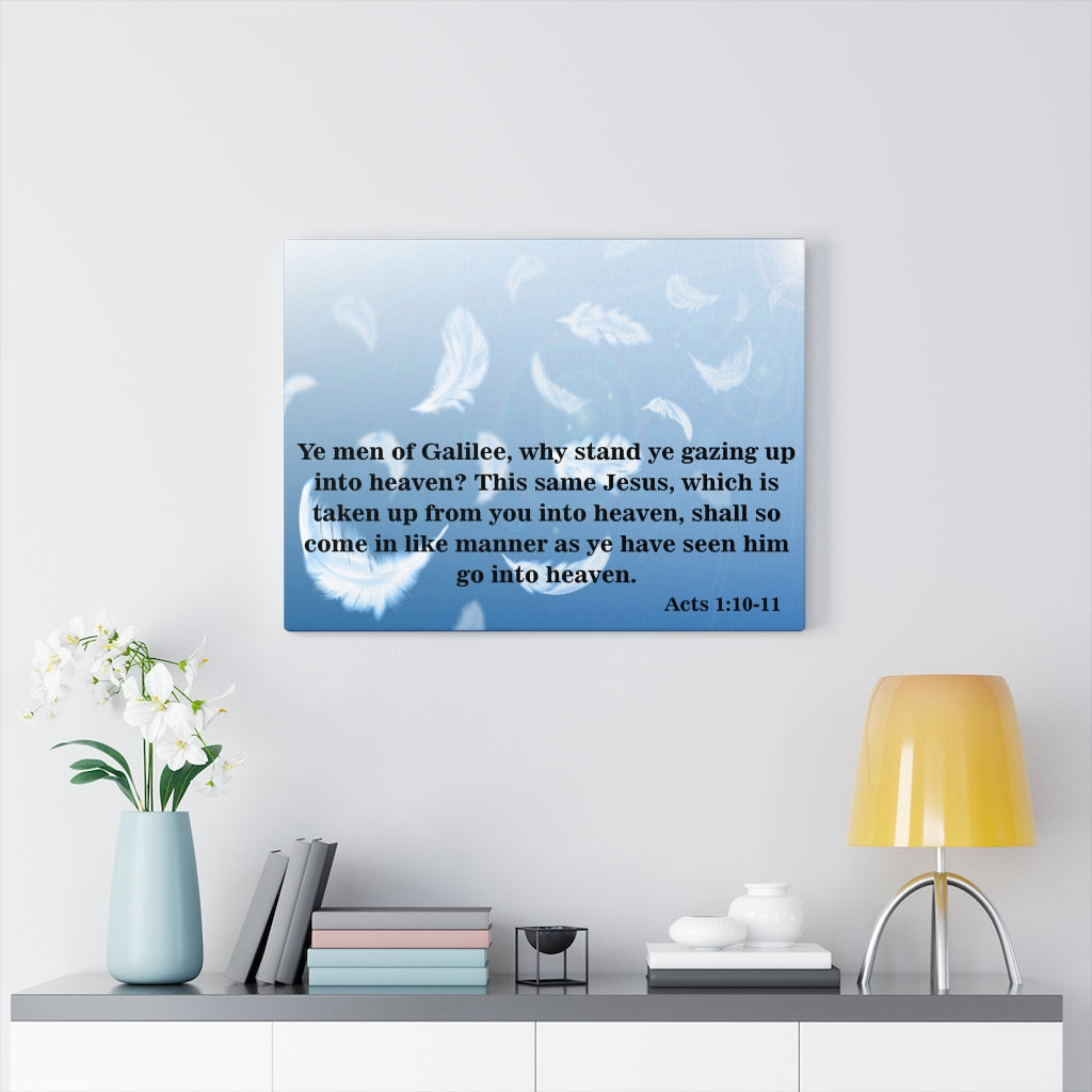 Scripture Walls Men of Galilee Acts 1:10-11 Bible Verse Canvas Christian Wall Art Ready to Hang Unframed-Express Your Love Gifts