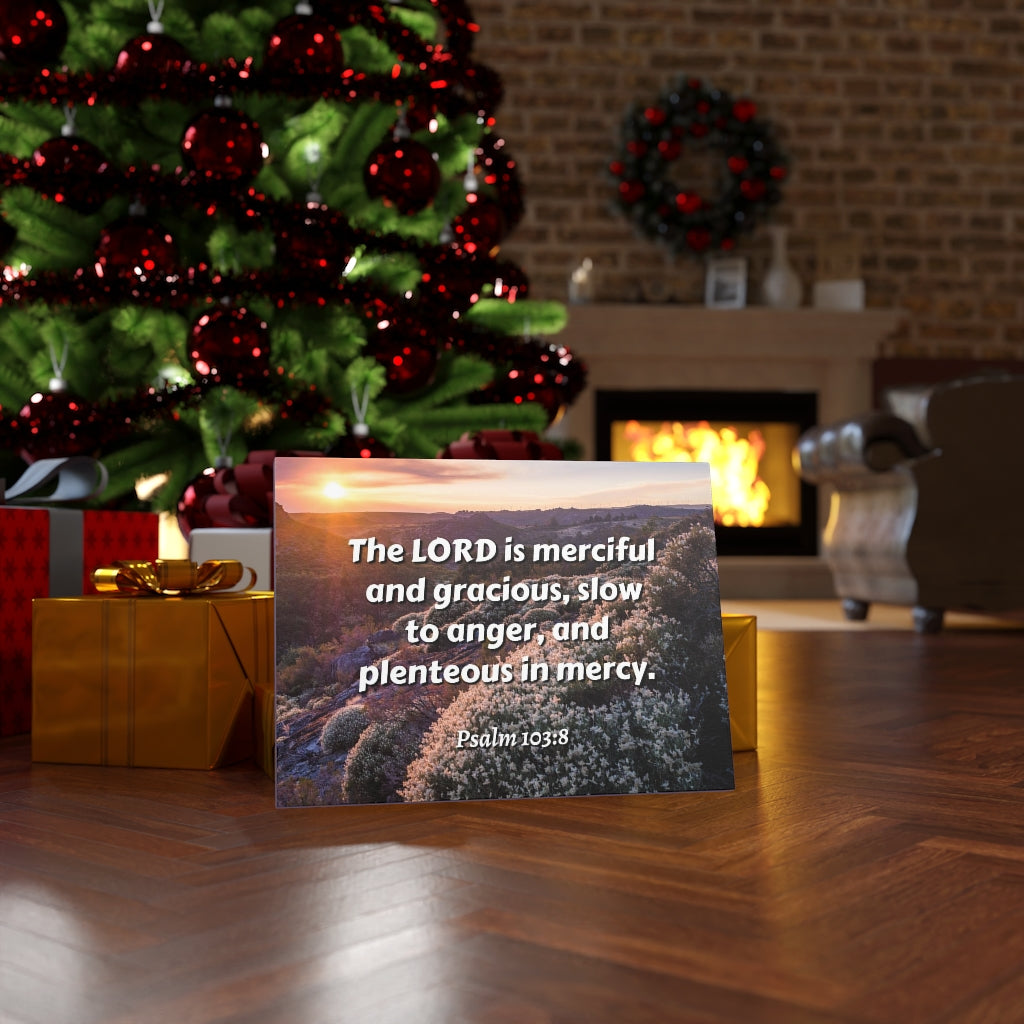 Scripture Walls Merciful And Gracious Psalm 103:8 Bible Verse Canvas Christian Wall Art Ready to Hang Unframed-Express Your Love Gifts