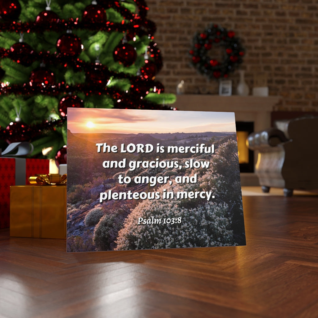 Scripture Walls Merciful And Gracious Psalm 103:8 Bible Verse Canvas Christian Wall Art Ready to Hang Unframed-Express Your Love Gifts