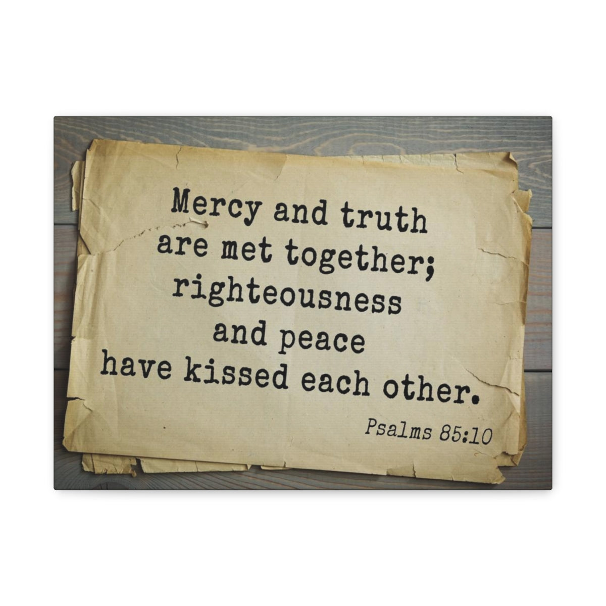 Scripture Walls Mercy And Truth Psalms 85:10 Bible Verse Canvas Christian Wall Art Bible Verse Print Ready To Hang Unframed-Express Your Love Gifts
