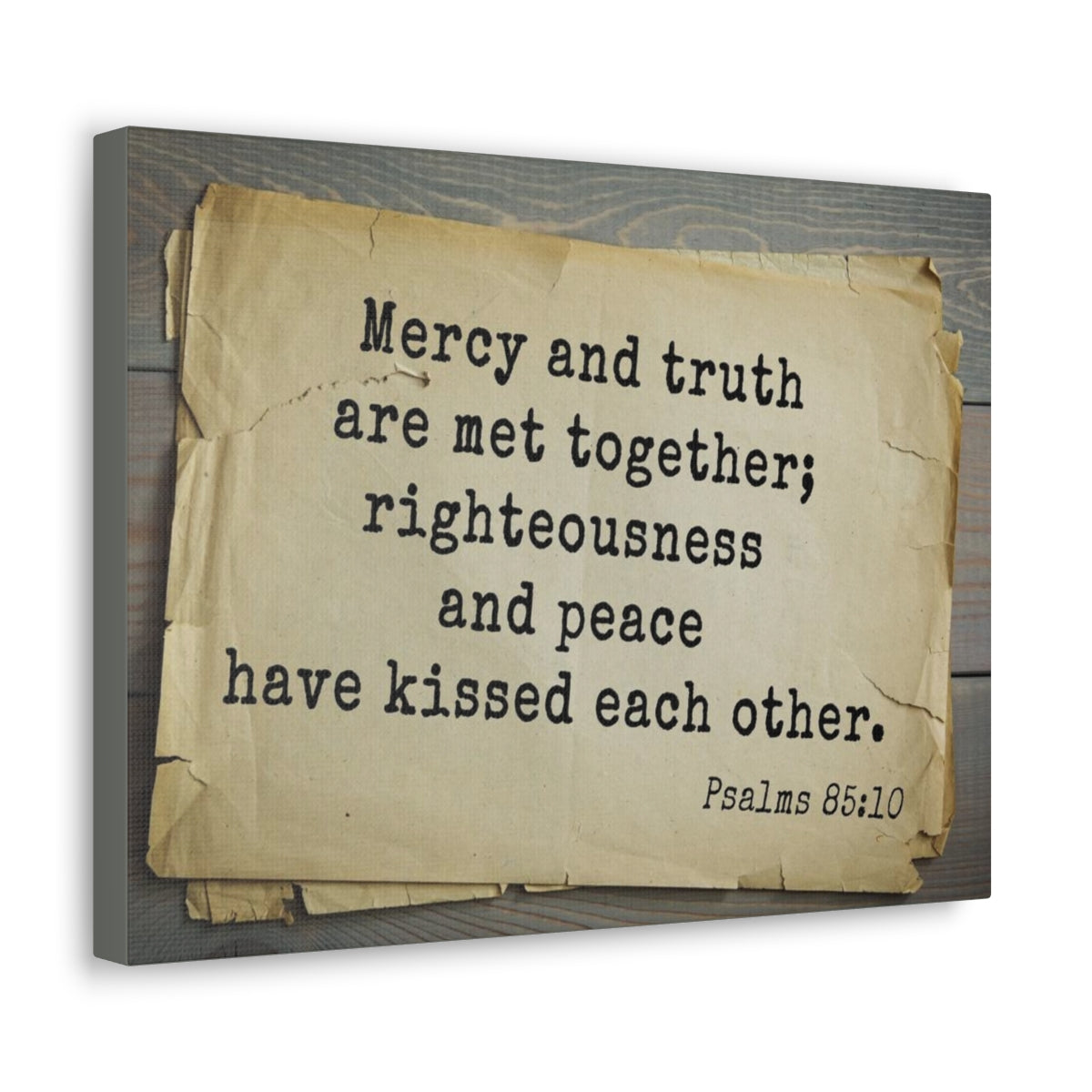 Scripture Walls Mercy And Truth Psalms 85:10 Bible Verse Canvas Christian Wall Art Bible Verse Print Ready To Hang Unframed-Express Your Love Gifts