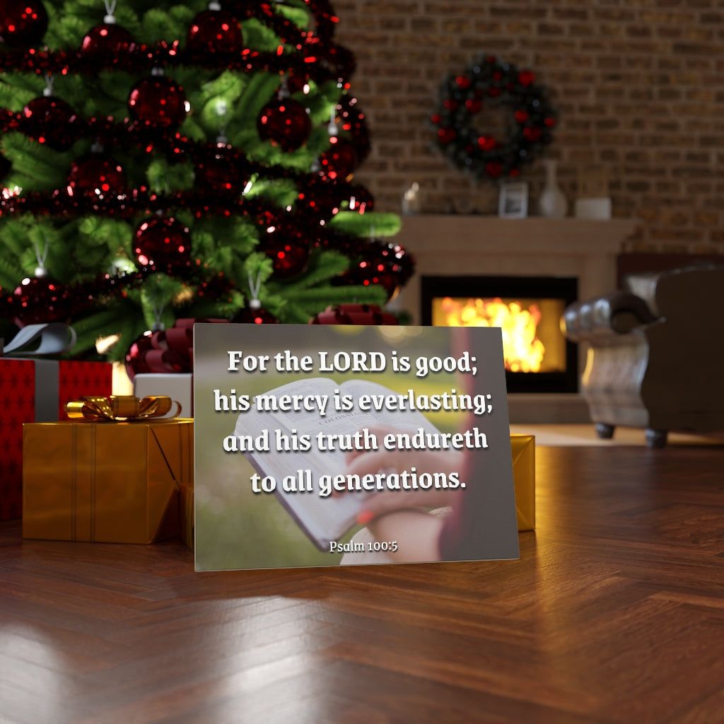 Scripture Walls Mercy Is Everlasting Psalms 100:5 Bible Verse Canvas Christian Wall Art Ready to Hang Unframed-Express Your Love Gifts