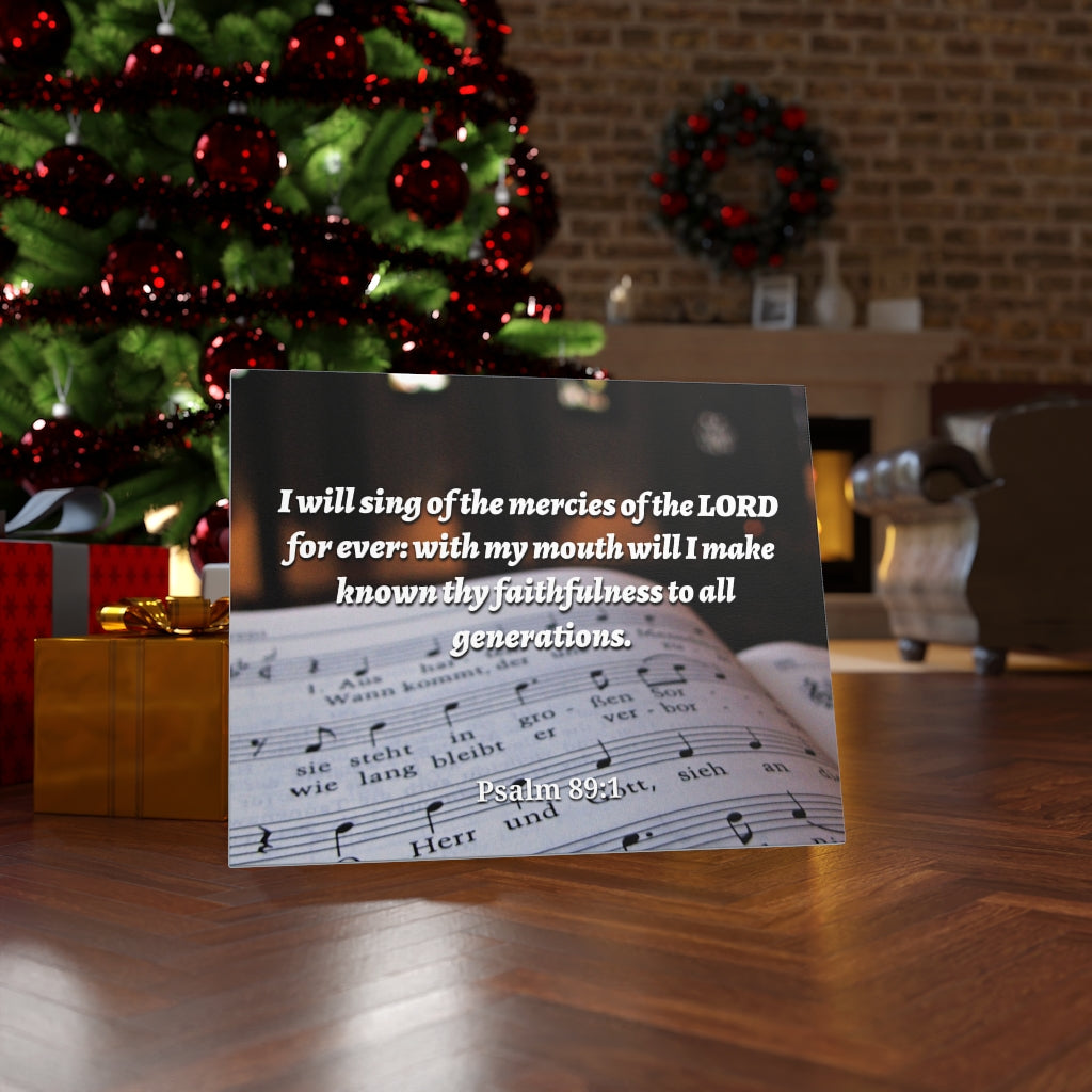 Scripture Walls Mercy Of The Lord Psalms 89:1 Bible Verse Canvas Christian Wall Art Ready to Hang Unframed-Express Your Love Gifts