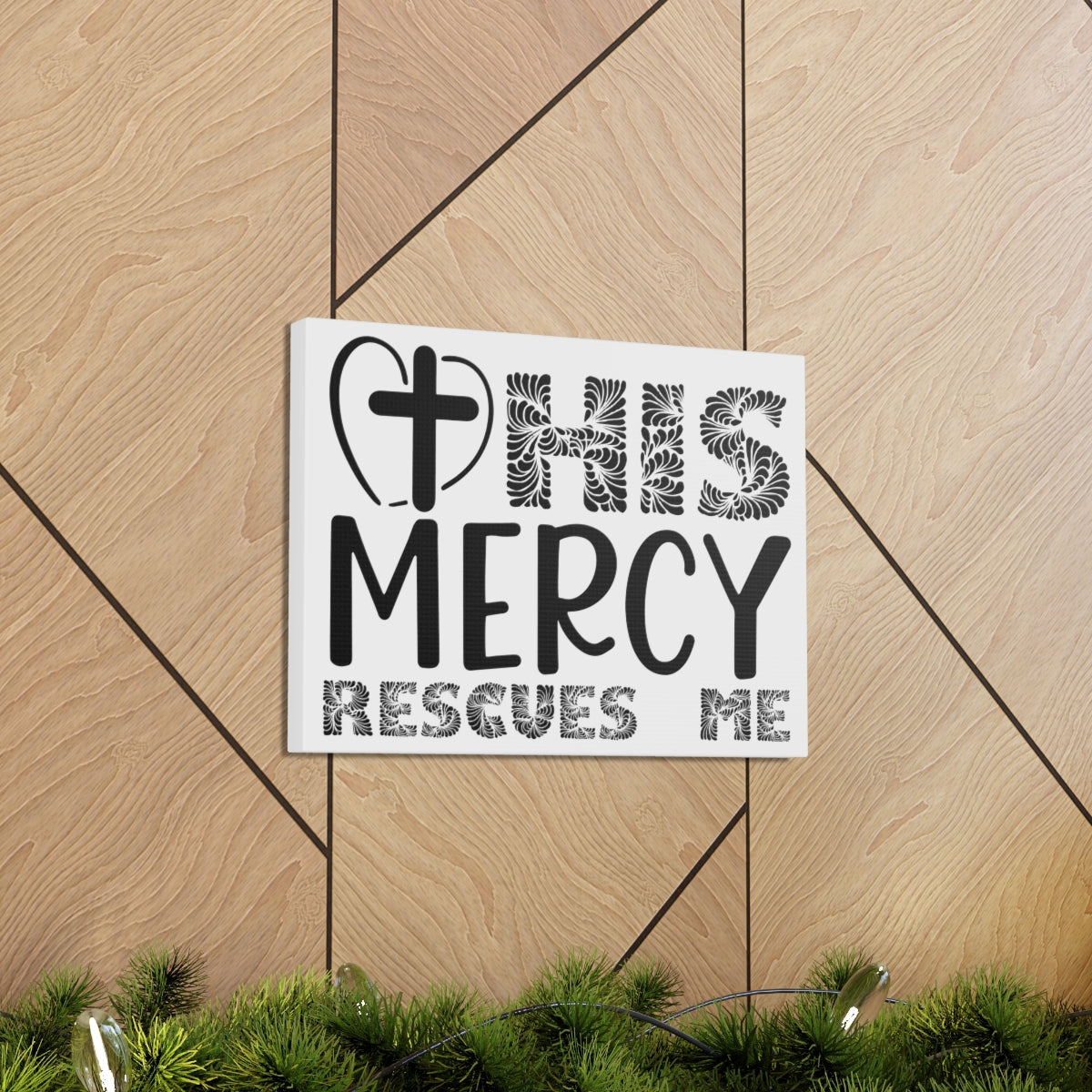 Scripture Walls Mercy Rescues Me 2 Timothy 4:18 Christian Wall Art Print Ready to Hang Unframed-Express Your Love Gifts