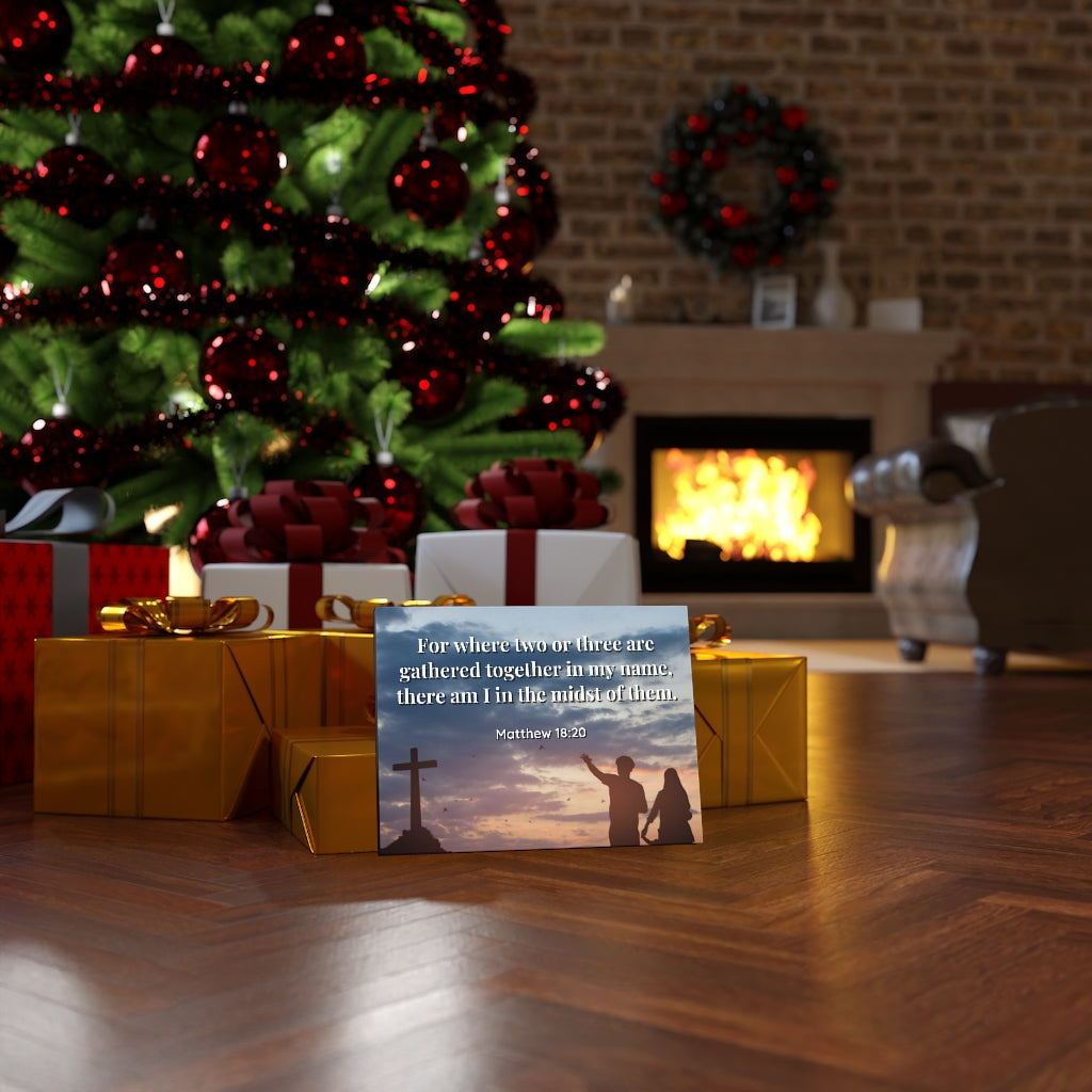 Scripture Walls Midst Of Them Matthew 18:20 Bible Verse Canvas Christian Wall Art Ready to Hang Unframed-Express Your Love Gifts