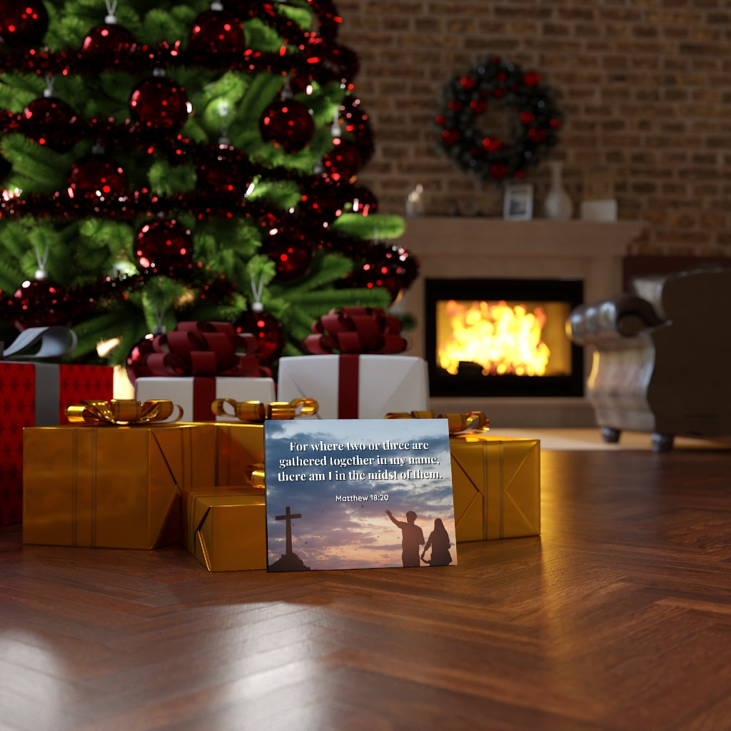 Scripture Walls Midst Of Them Matthew 18:20 Bible Verse Canvas Christian Wall Art Ready to Hang Unframed-Express Your Love Gifts