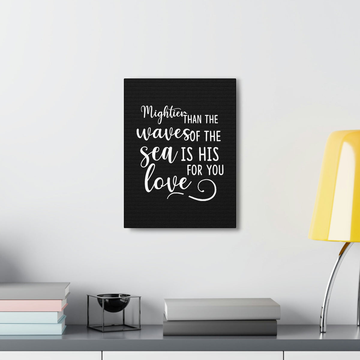 Scripture Walls Mightier Than The Waves Of The Sea Psalm 93:4 Christian Wall Art Bible Verse Print Ready to Hang Unframed-Express Your Love Gifts