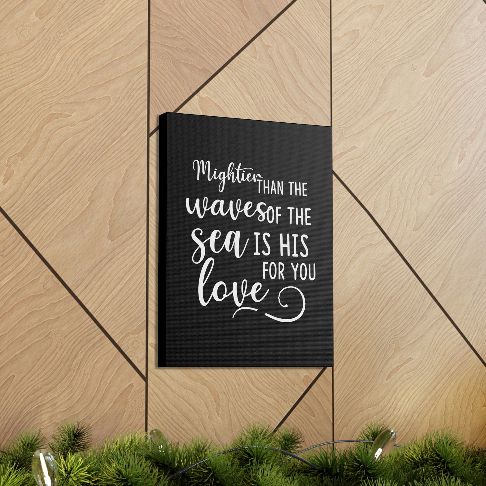 Scripture Walls Mightier Than The Waves Of The Sea Psalm 93:4 Christian Wall Art Bible Verse Print Ready to Hang Unframed-Express Your Love Gifts