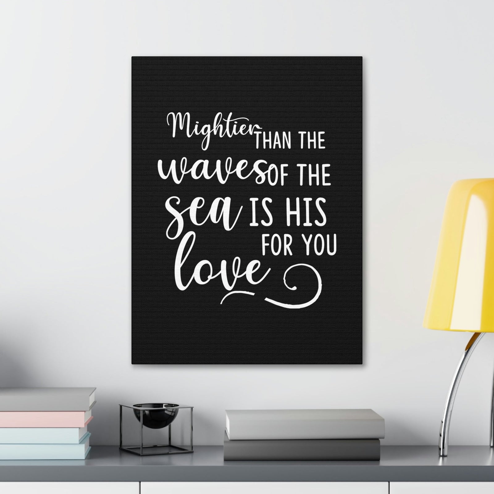 Scripture Walls Mightier Than The Waves Of The Sea Psalm 93:4 Christian Wall Art Bible Verse Print Ready to Hang Unframed-Express Your Love Gifts