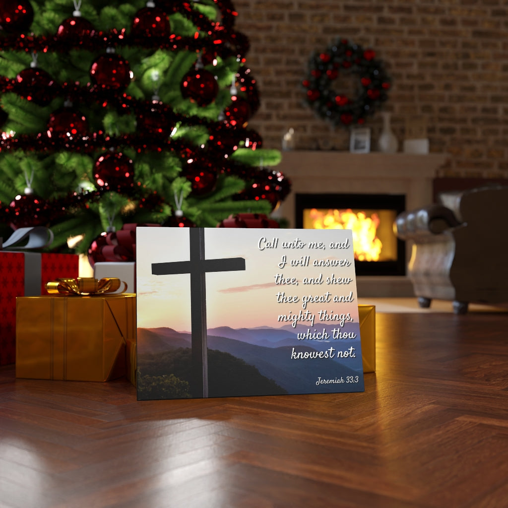 Scripture Walls Mighty Things Jeremiah 33:3 Bible Verse Canvas Christian Wall Art Ready to Hang Unframed-Express Your Love Gifts