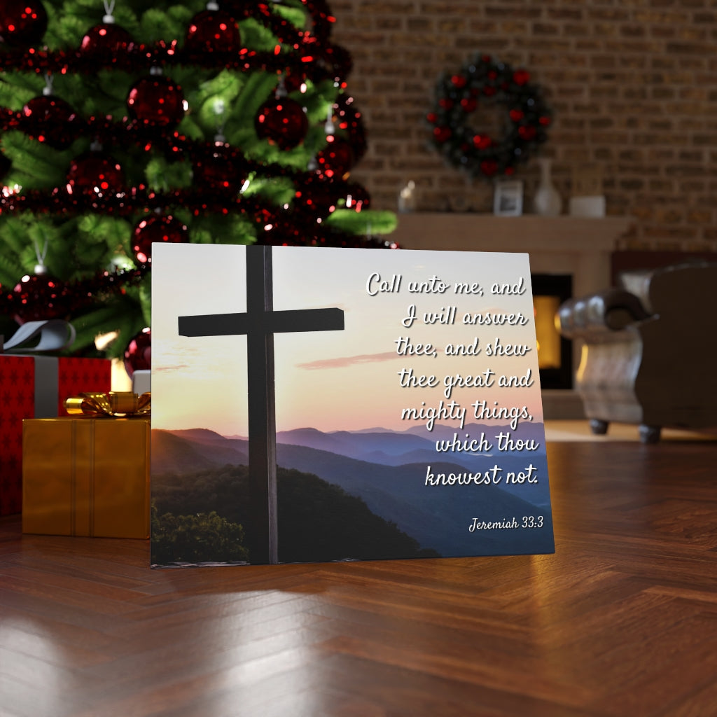 Scripture Walls Mighty Things Jeremiah 33:3 Bible Verse Canvas Christian Wall Art Ready to Hang Unframed-Express Your Love Gifts