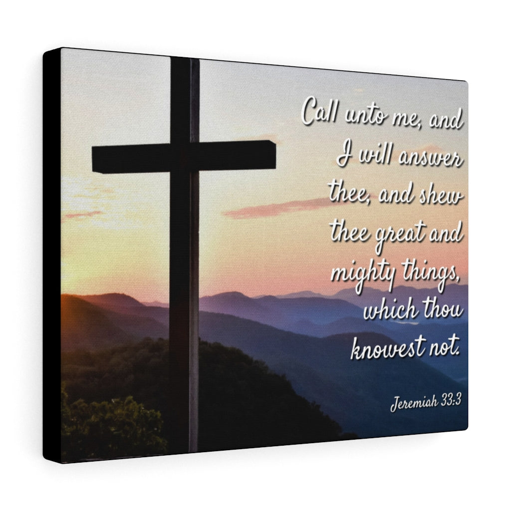 Scripture Walls Mighty Things Jeremiah 33:3 Bible Verse Canvas Christian Wall Art Ready to Hang Unframed-Express Your Love Gifts